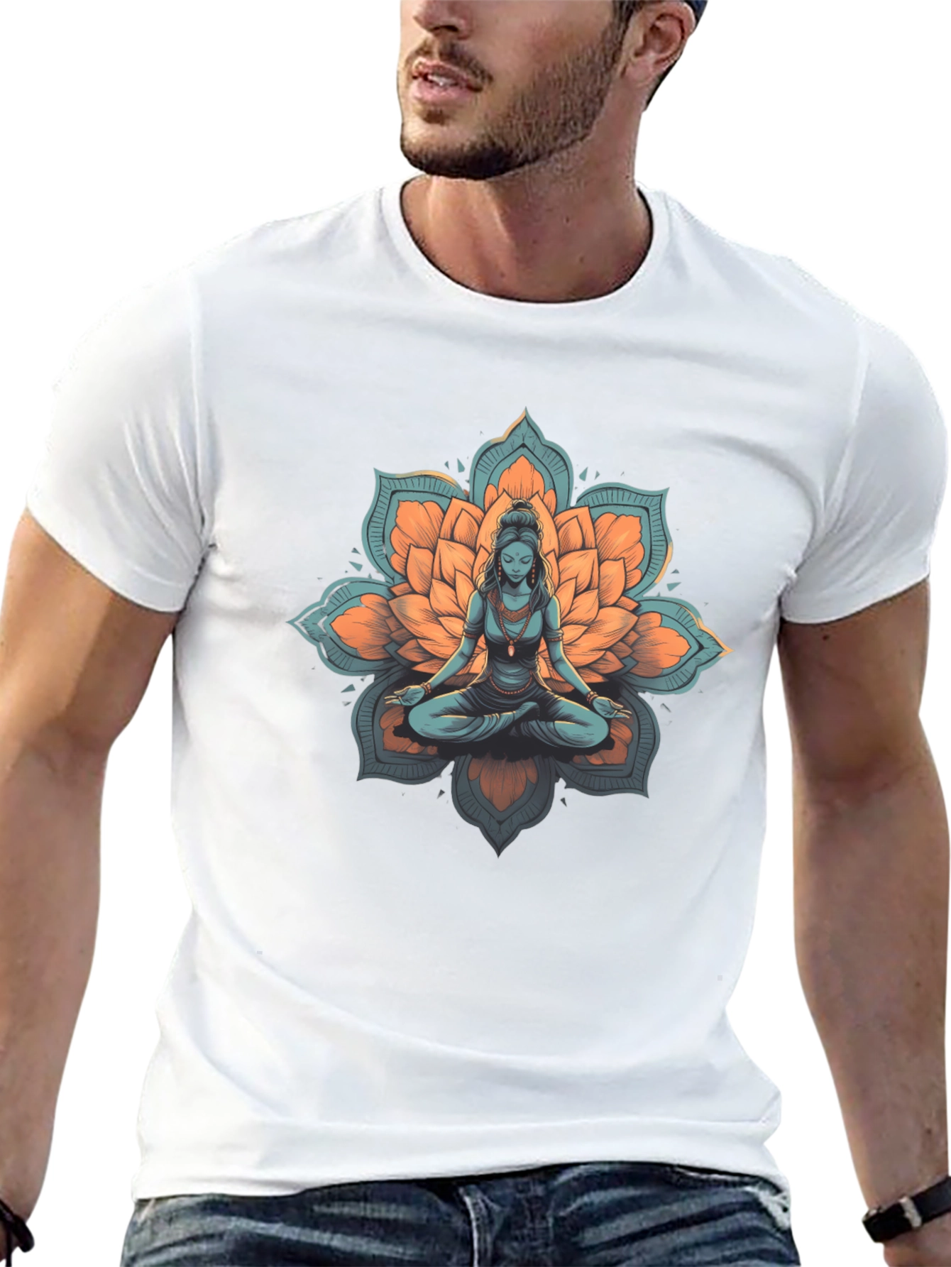 Lotus Meditation Graphic T-Shirt