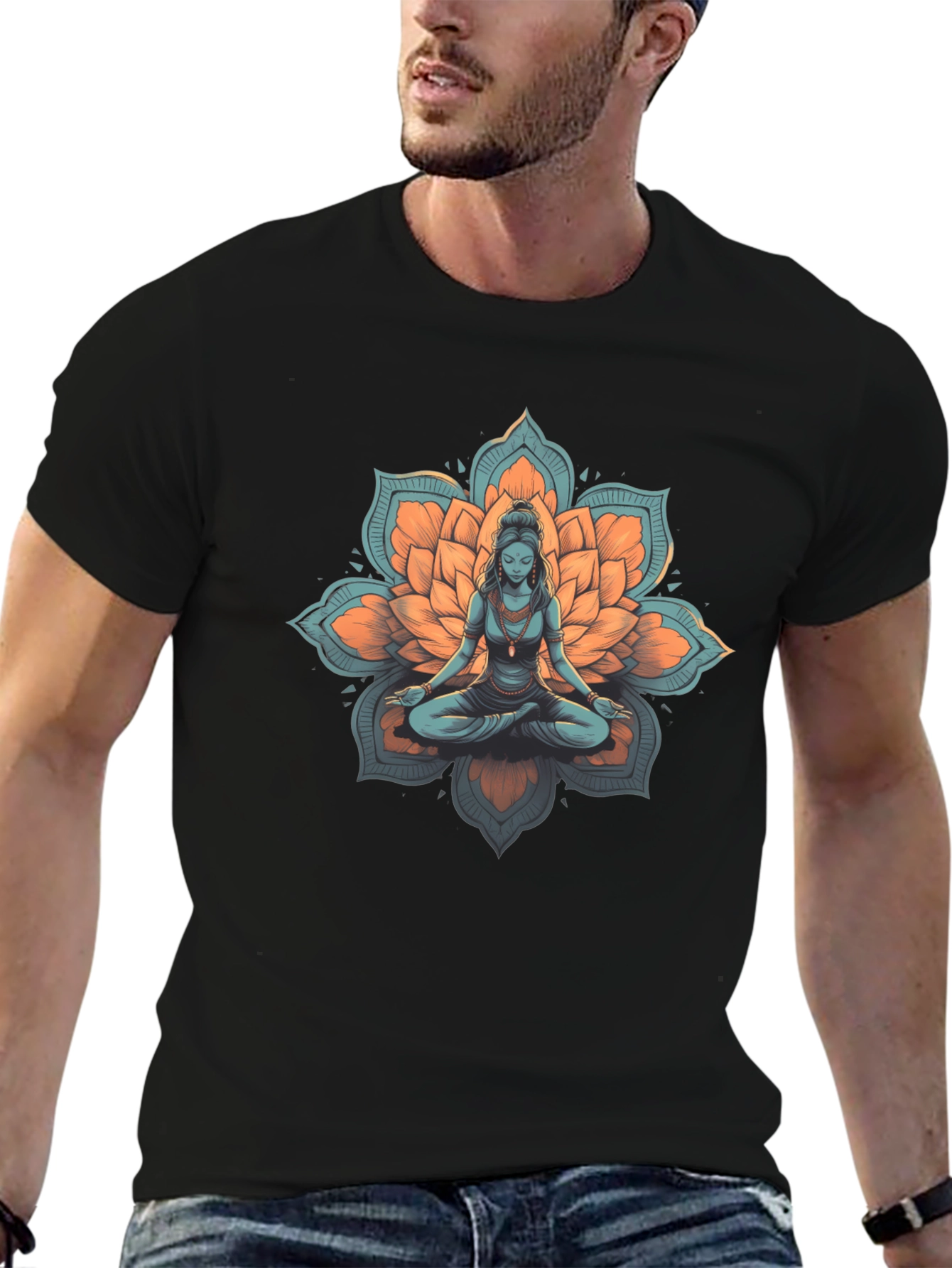 Lotus Meditation Graphic T-Shirt