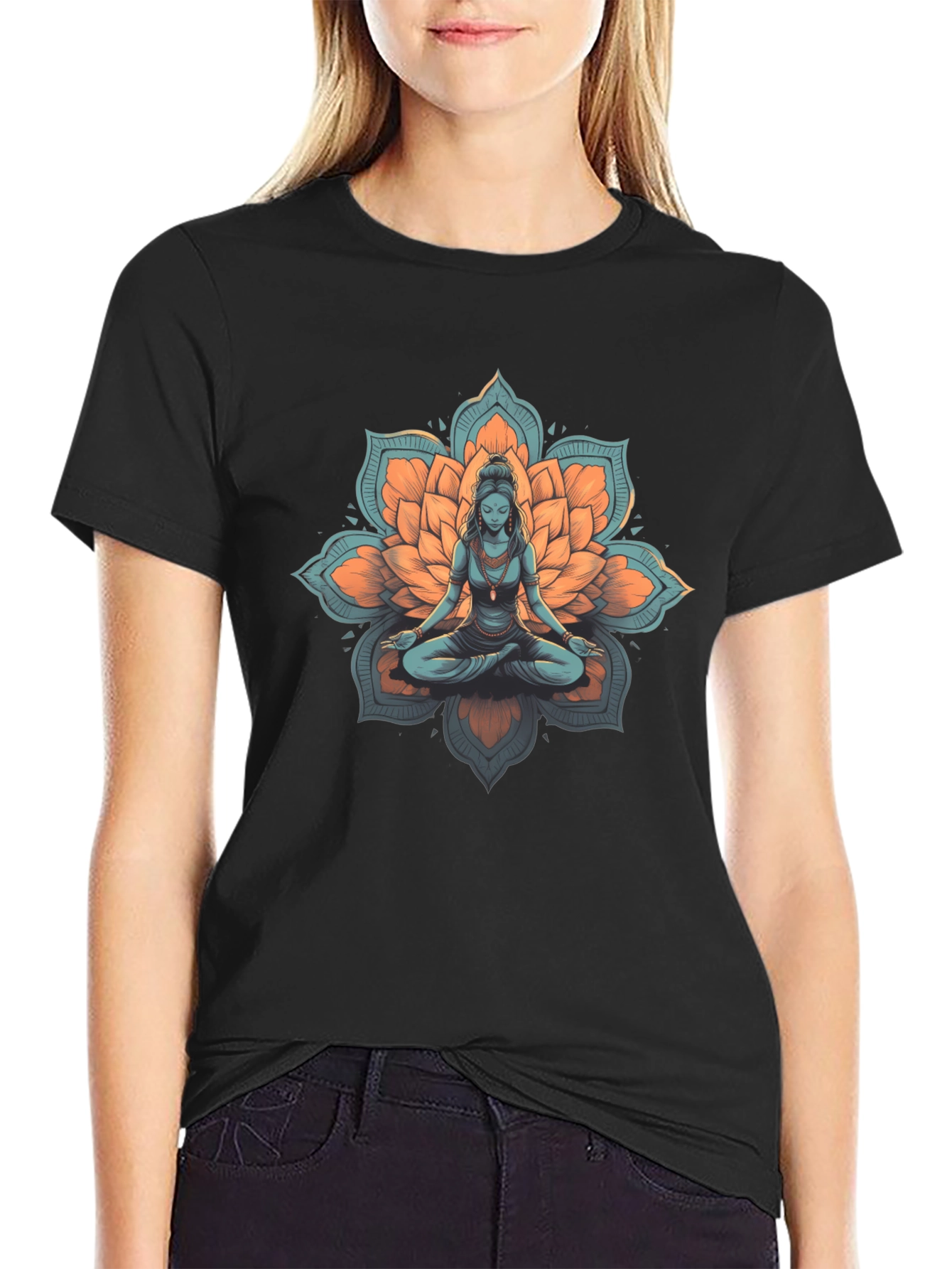 Lotus Meditation Graphic T-Shirt