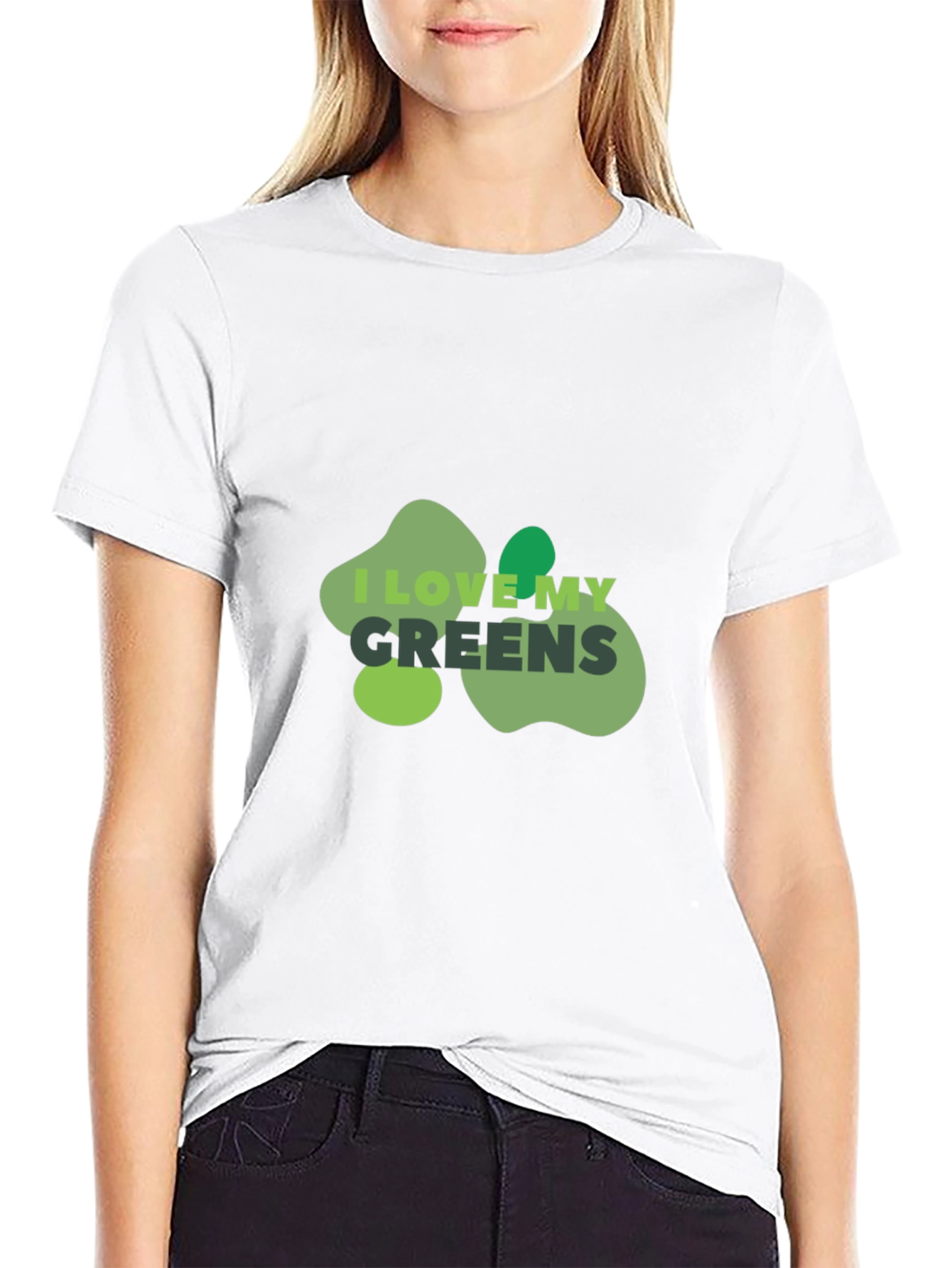 I Love My Greens Graphic Tee - Black