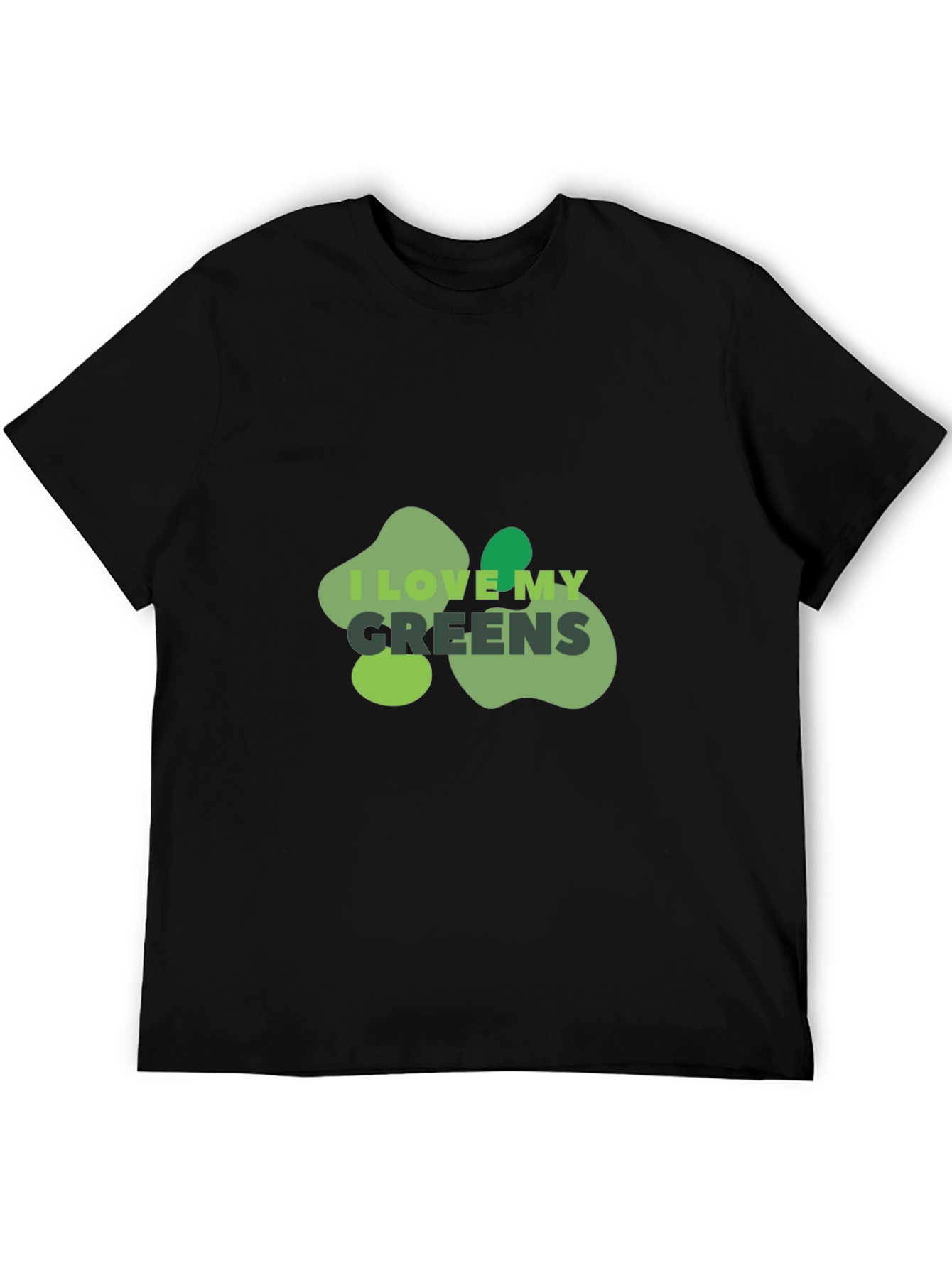 I Love My Greens Graphic Tee - Black