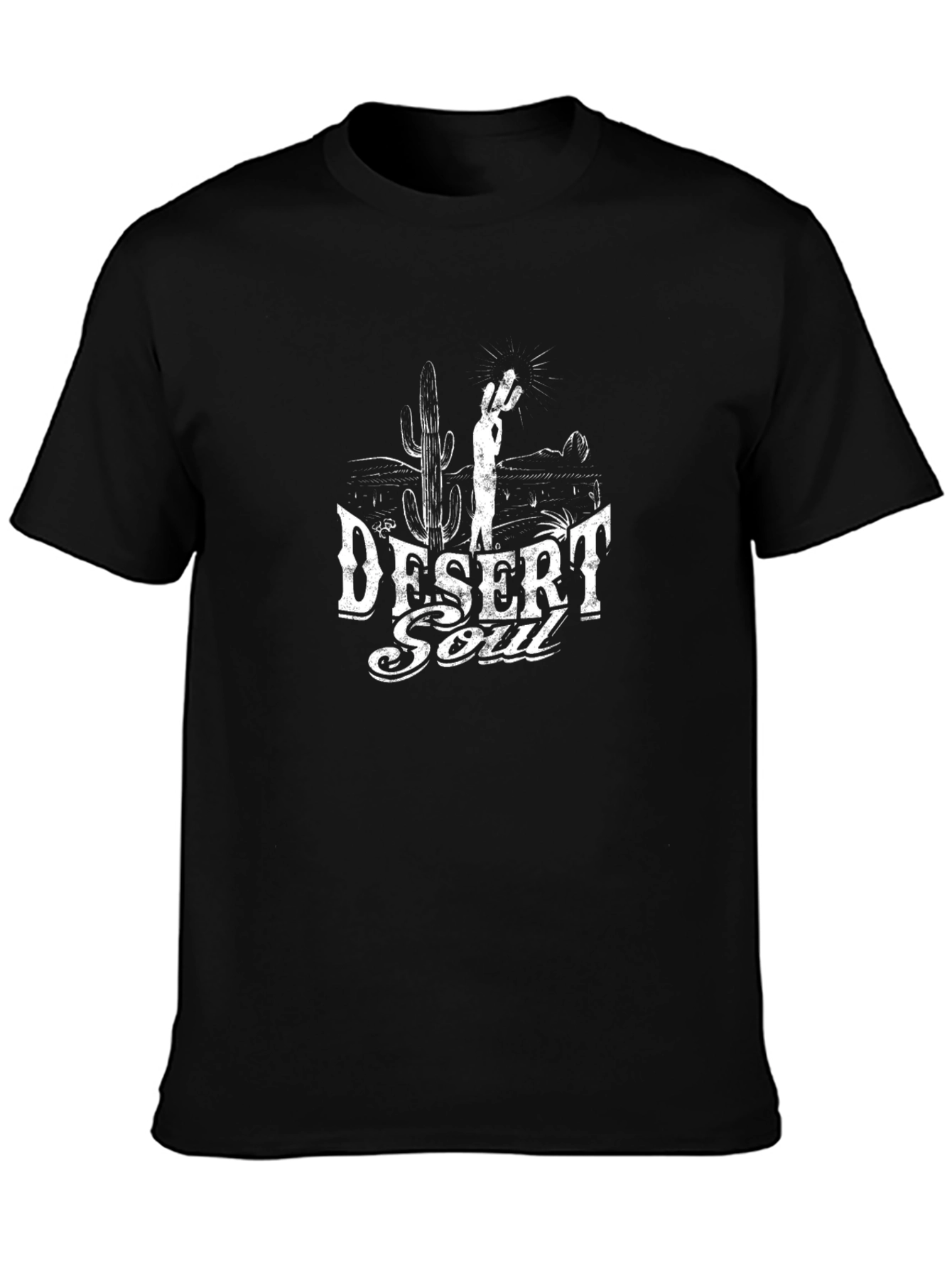 Desert Soul Graphic Tee - Black Cotton T-Shirt