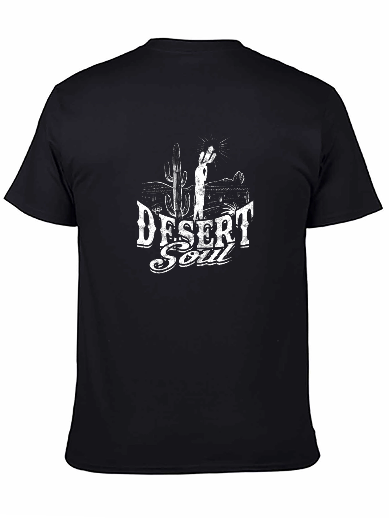 Desert Soul Graphic Tee - Black Cotton T-Shirt
