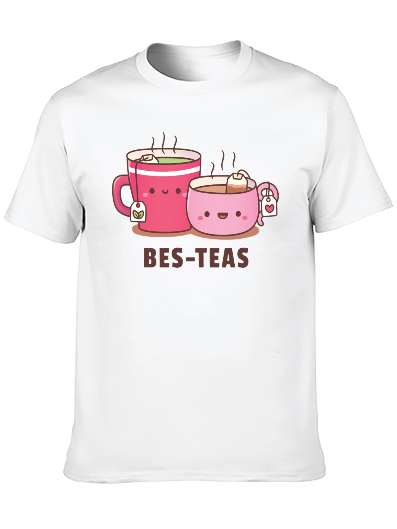 Bes-Teas Cute Cartoon Graphic Black T-Shirt