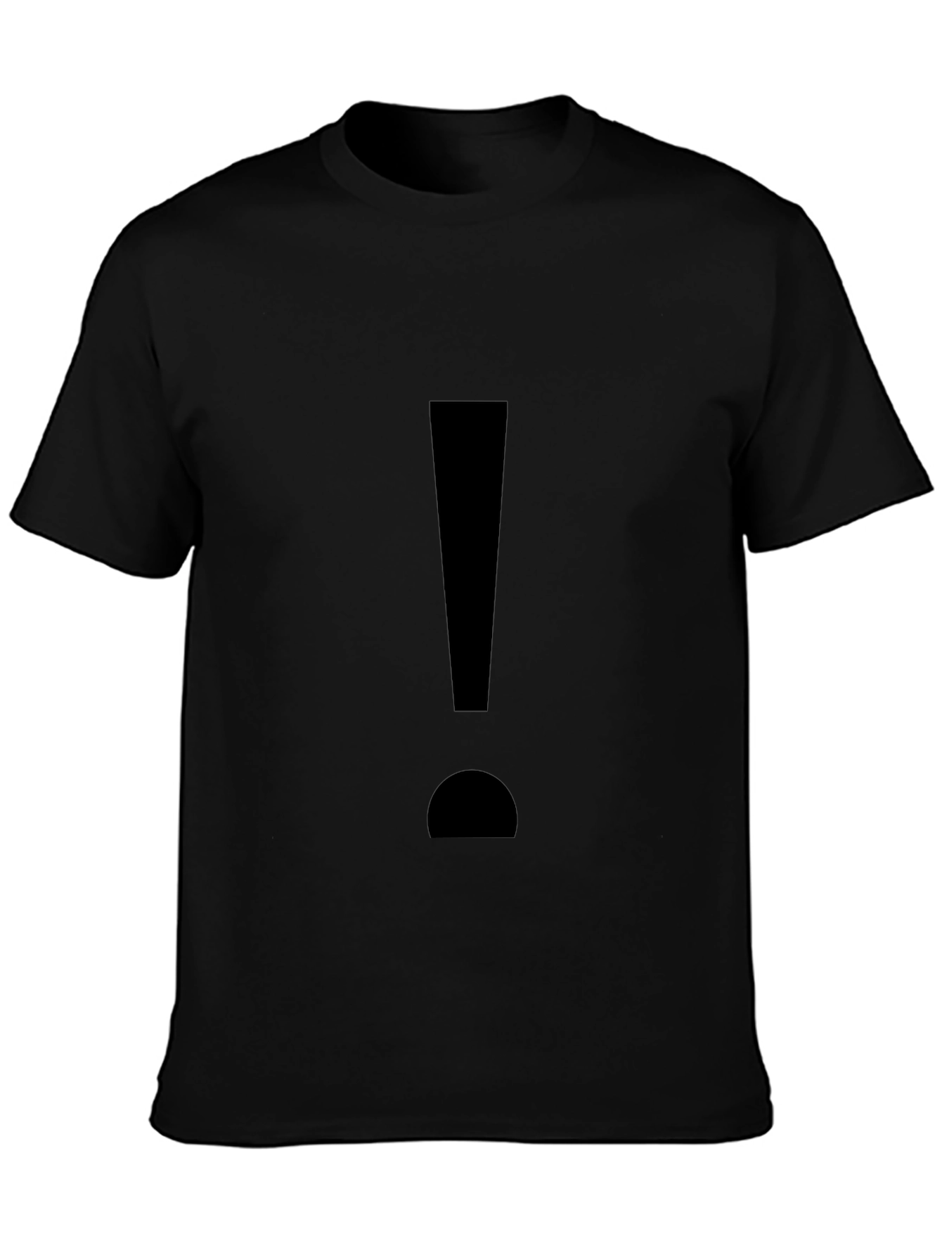 Exclamation Mark Graphic T-Shirt - Black