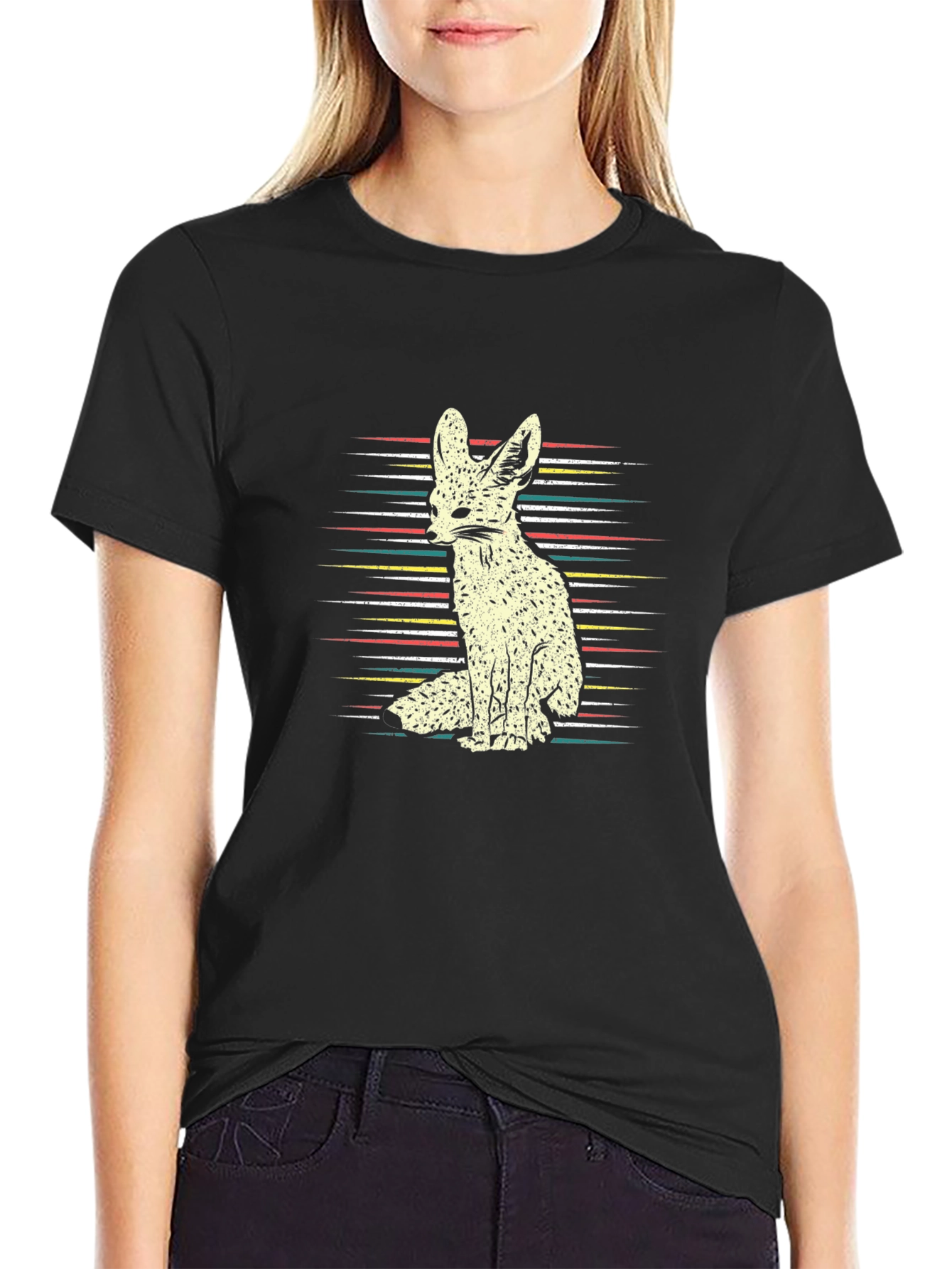 Retro Fennec Fox Graphic Tee - Unisex