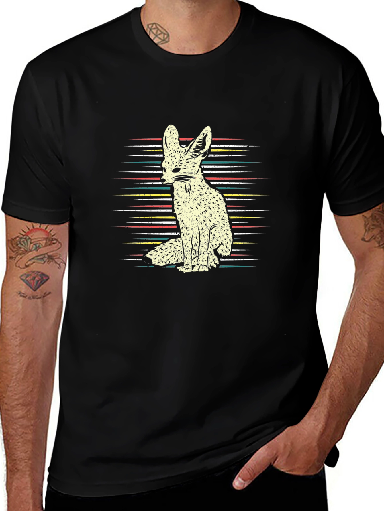 Retro Fennec Fox Graphic Tee - Unisex