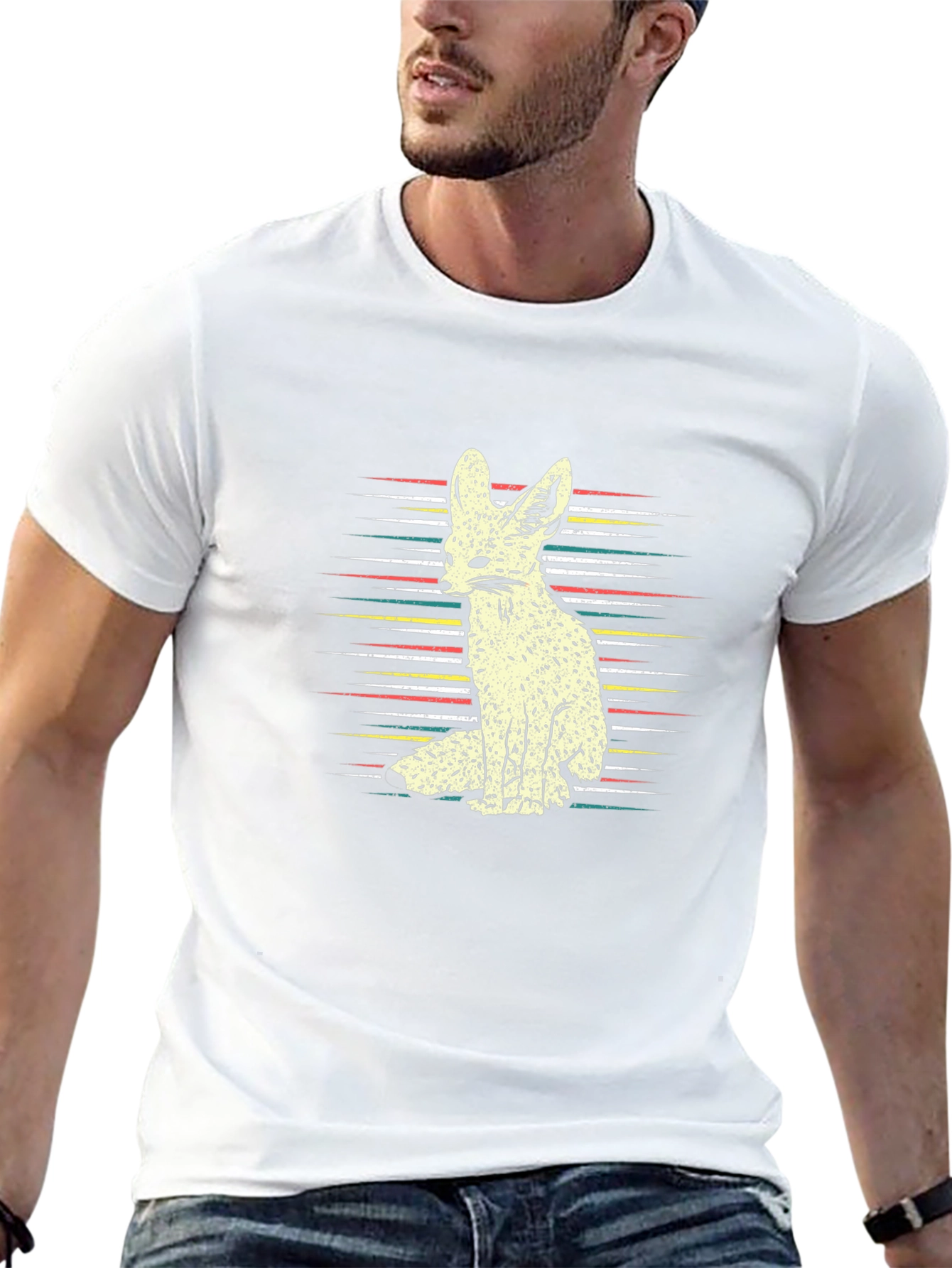 Retro Fennec Fox Graphic Tee - Unisex
