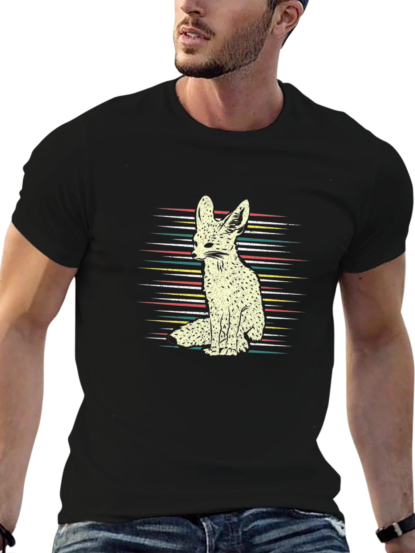Retro Fennec Fox Graphic Tee - Unisex