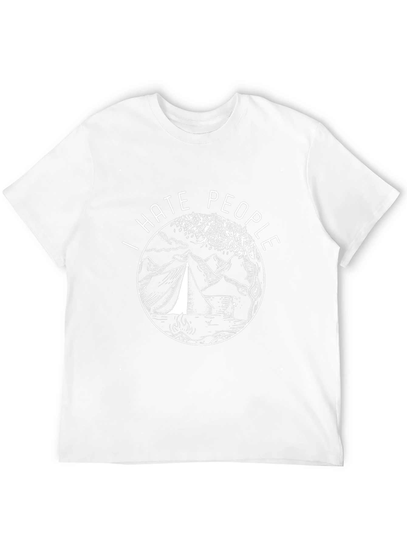 I Hate People Camping T-Shirt - Black