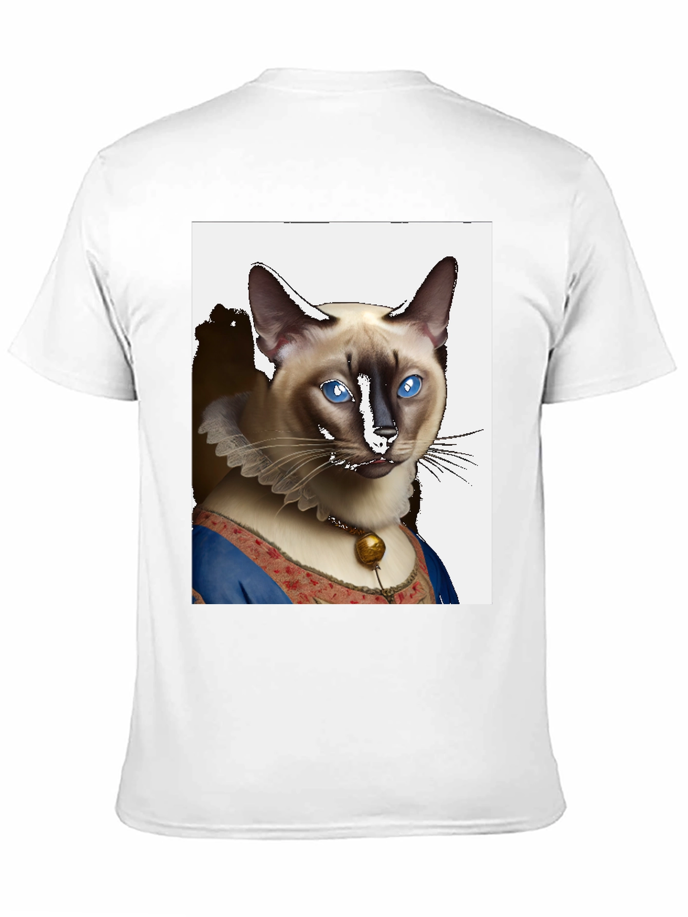 Renaissance Cat Portrait T-Shirt - Unique Novelty Tee