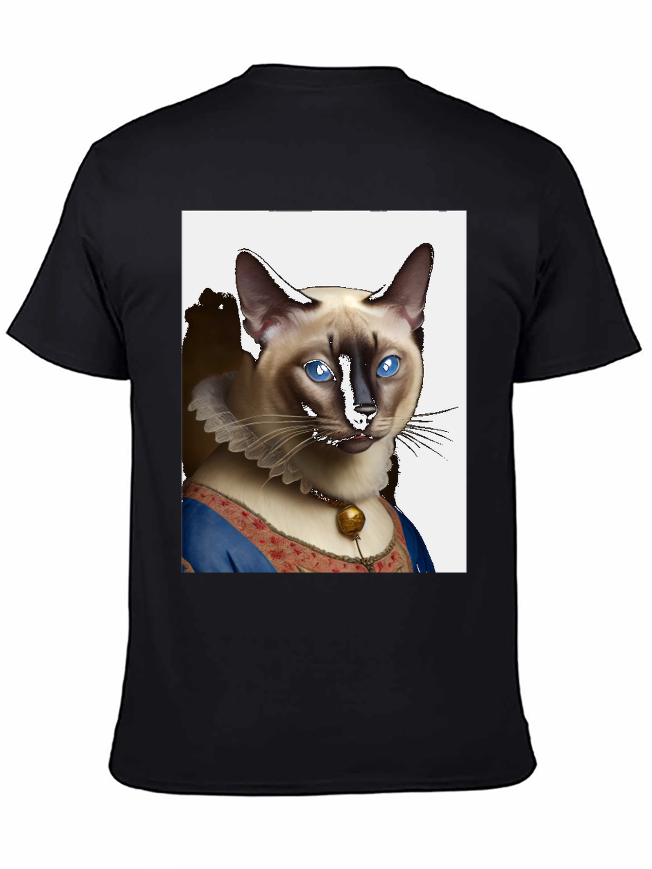 Renaissance Cat Portrait T-Shirt - Unique Novelty Tee