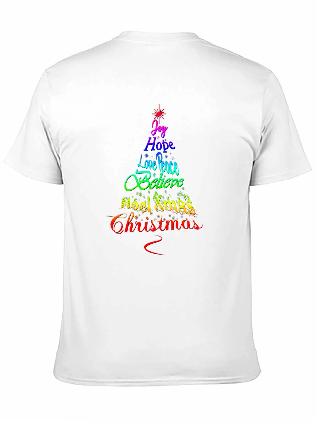 Christmas Tree Word Art T-Shirt