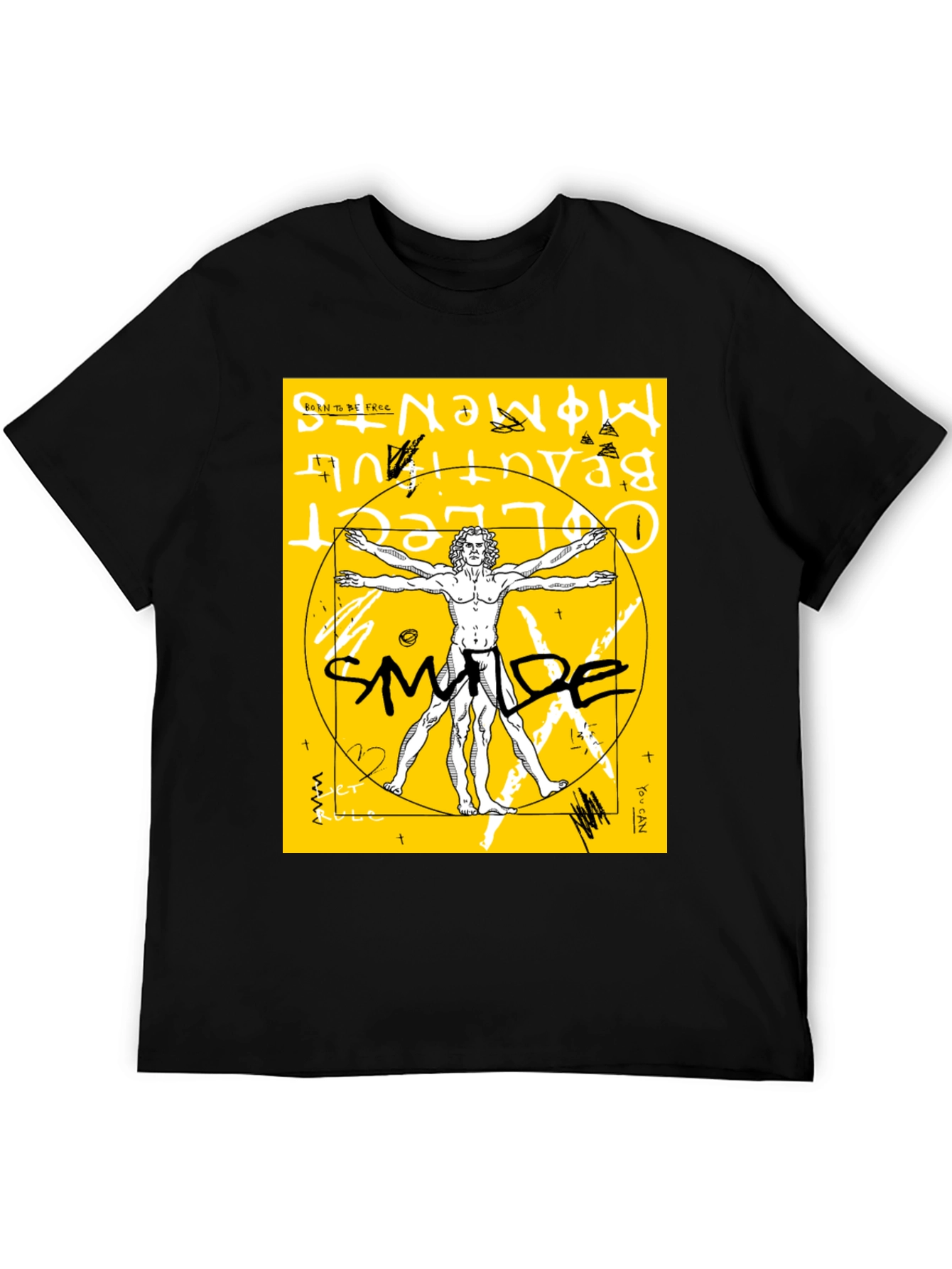 Vitruvian Man Graphic T-Shirt - Artistic Style