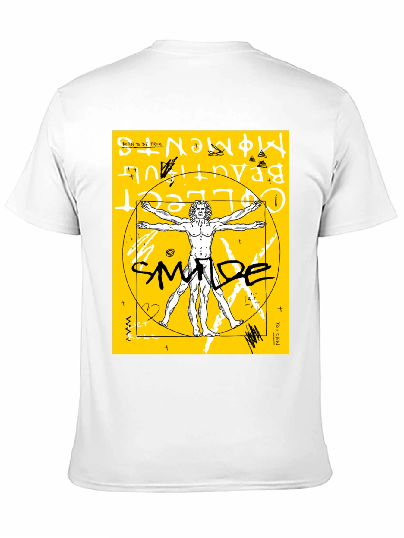 Vitruvian Man Graphic T-Shirt - Artistic Style