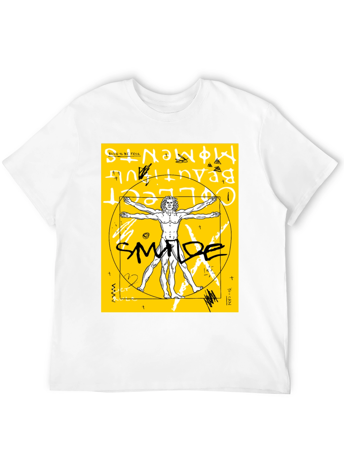Vitruvian Man Graphic T-Shirt - Artistic Style