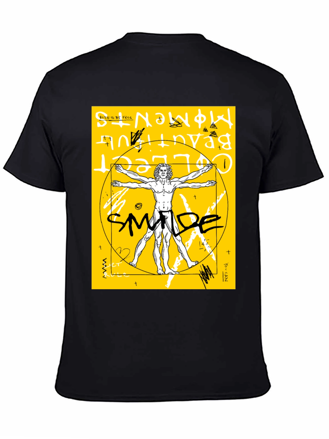 Vitruvian Man Graphic T-Shirt - Artistic Style
