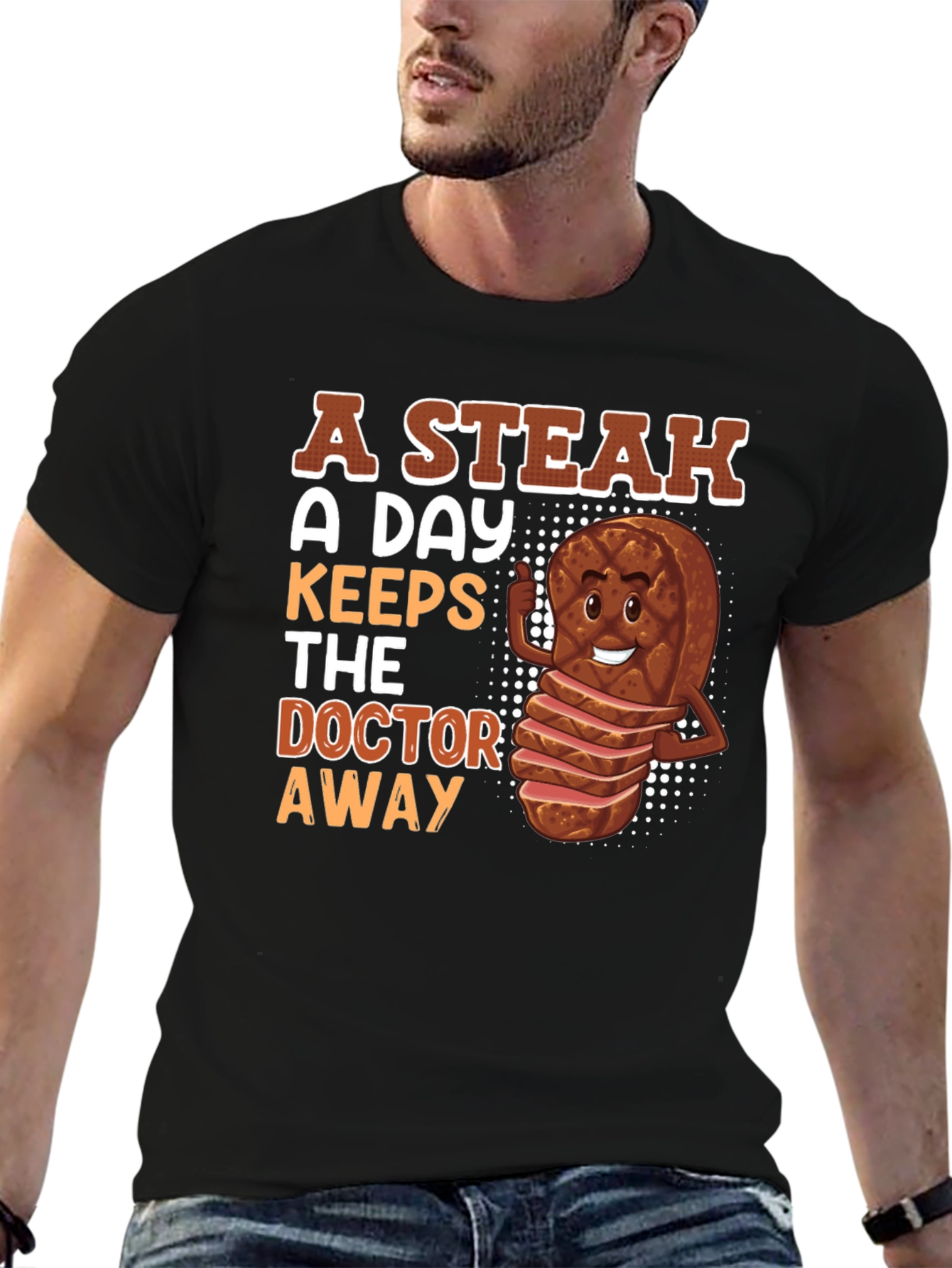 Steak A Day Graphic T-Shirt