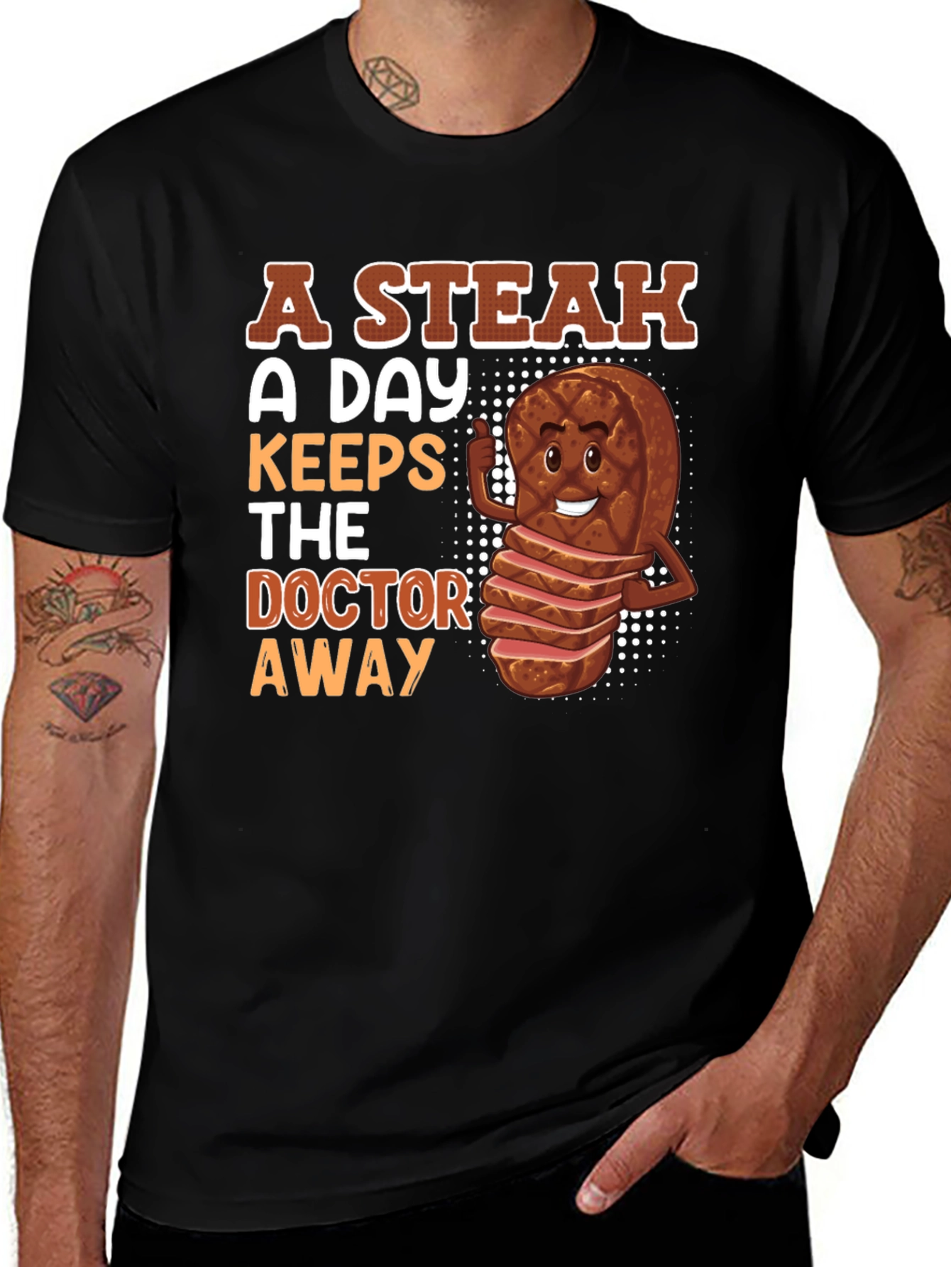 Steak A Day Graphic T-Shirt