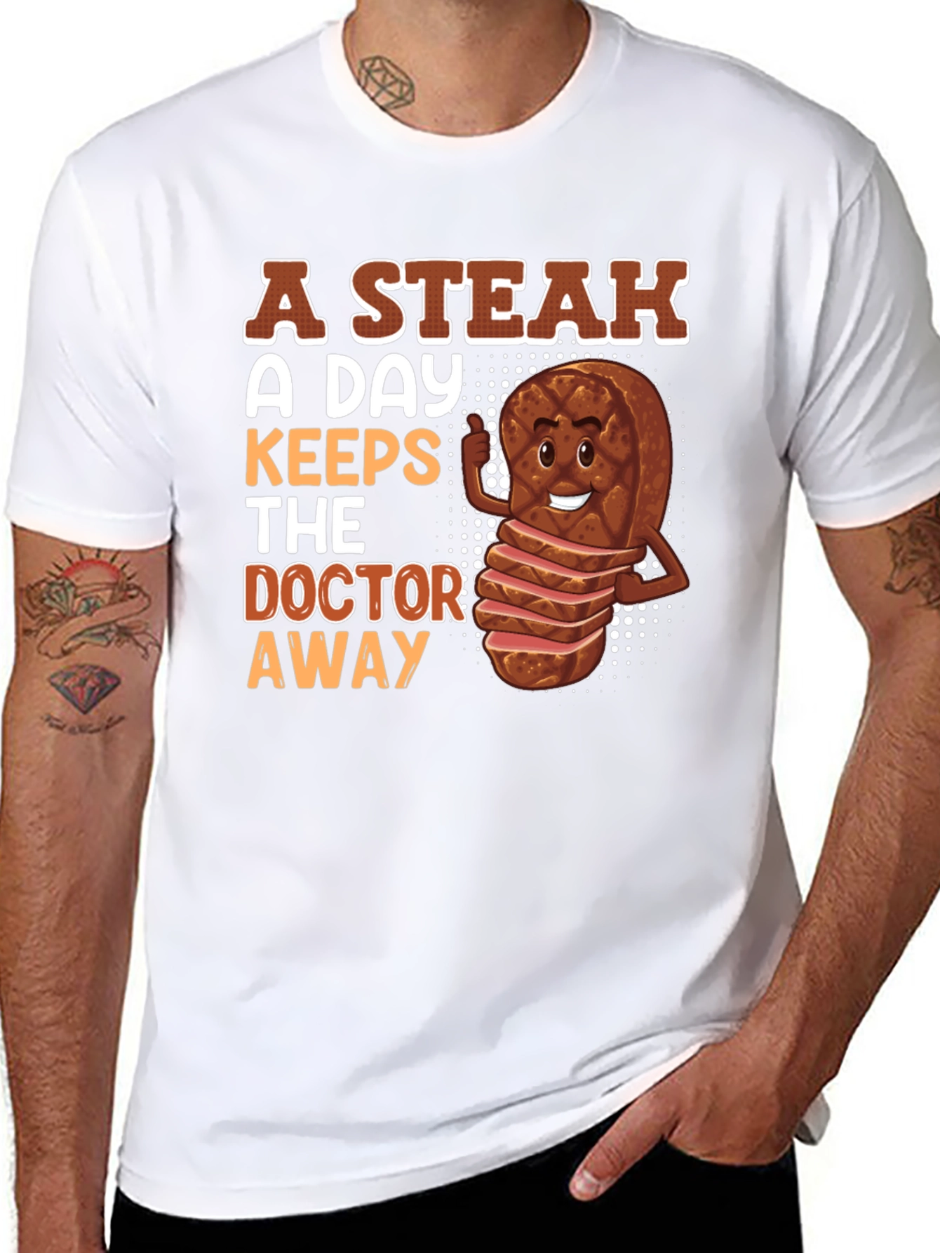 Steak A Day Graphic T-Shirt