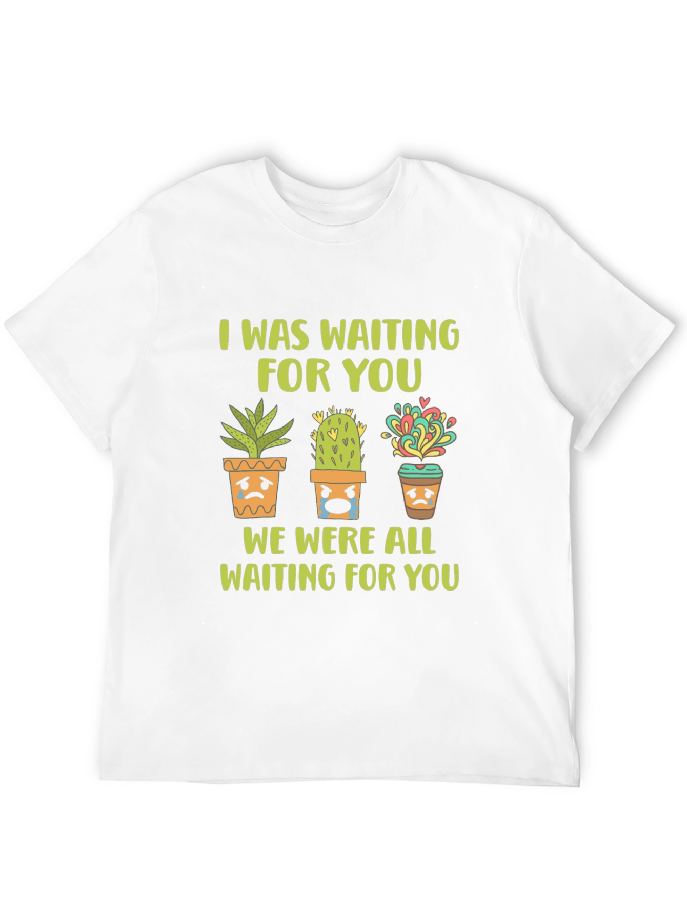 Sad Potted Plants Graphic Tee - Unisex Black T-Shirt