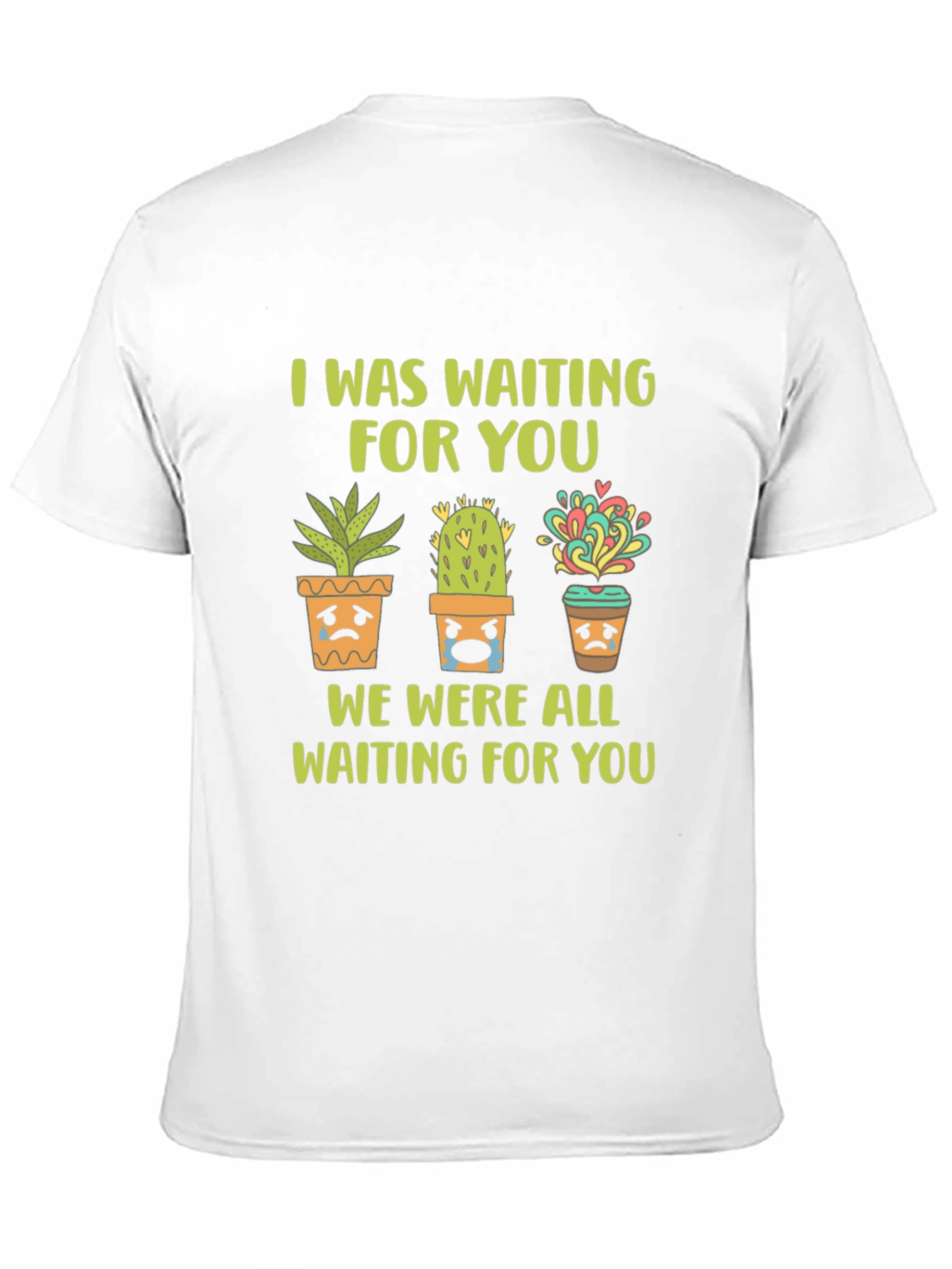 Sad Potted Plants Graphic Tee - Unisex Black T-Shirt