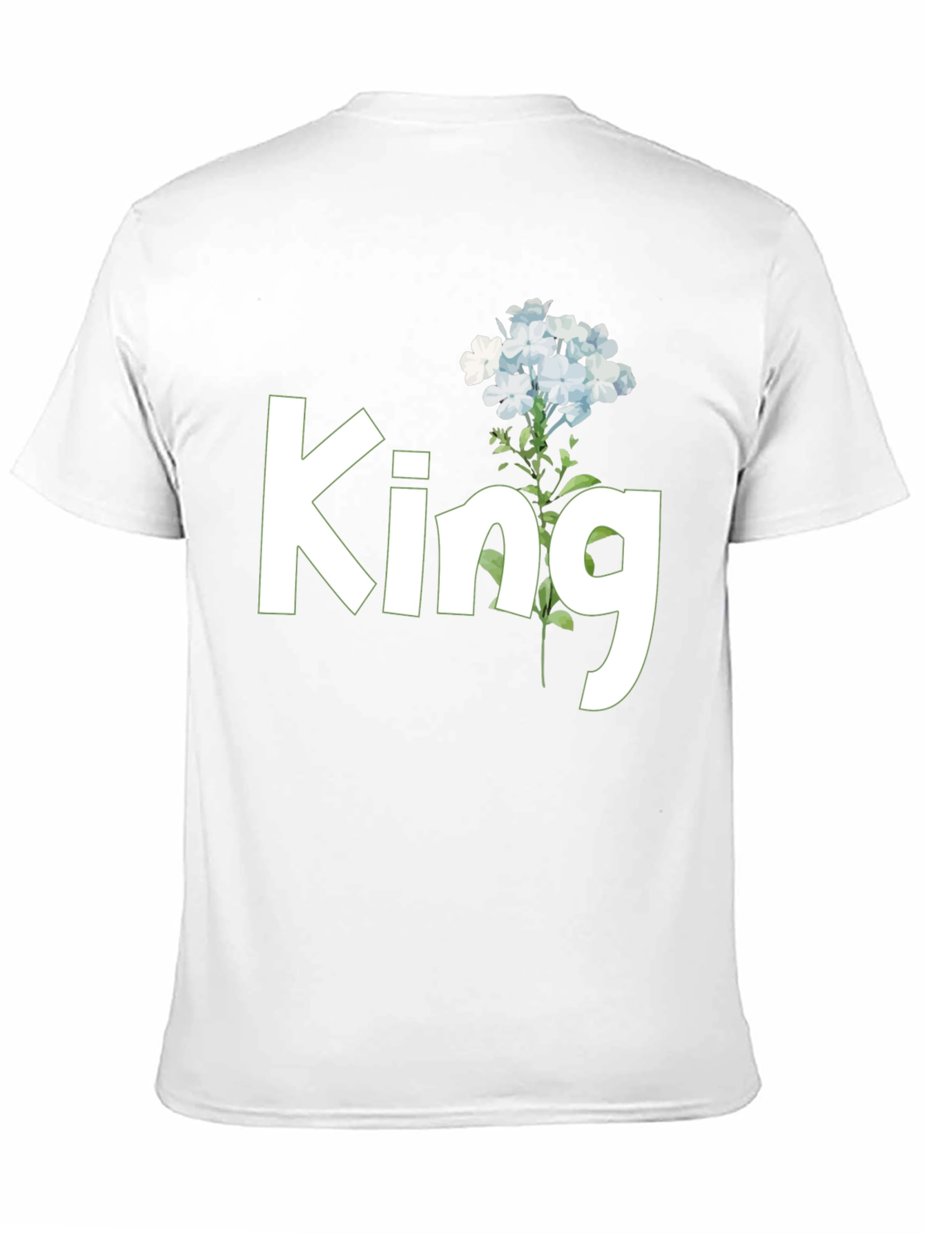 King Floral Graphic Tee - Black Cotton T-Shirt