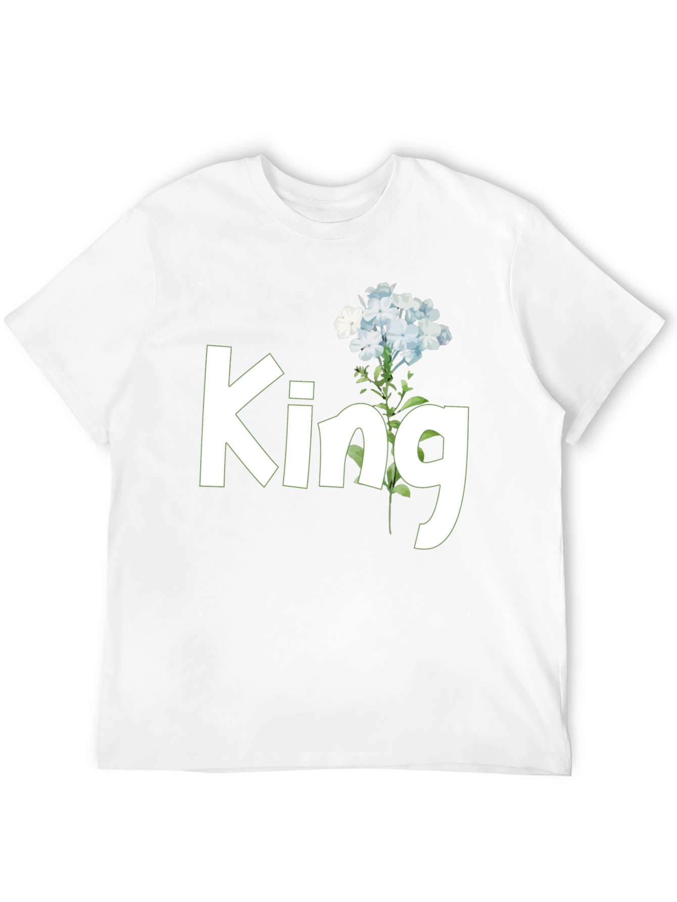 King Floral Graphic Tee - Black Cotton T-Shirt