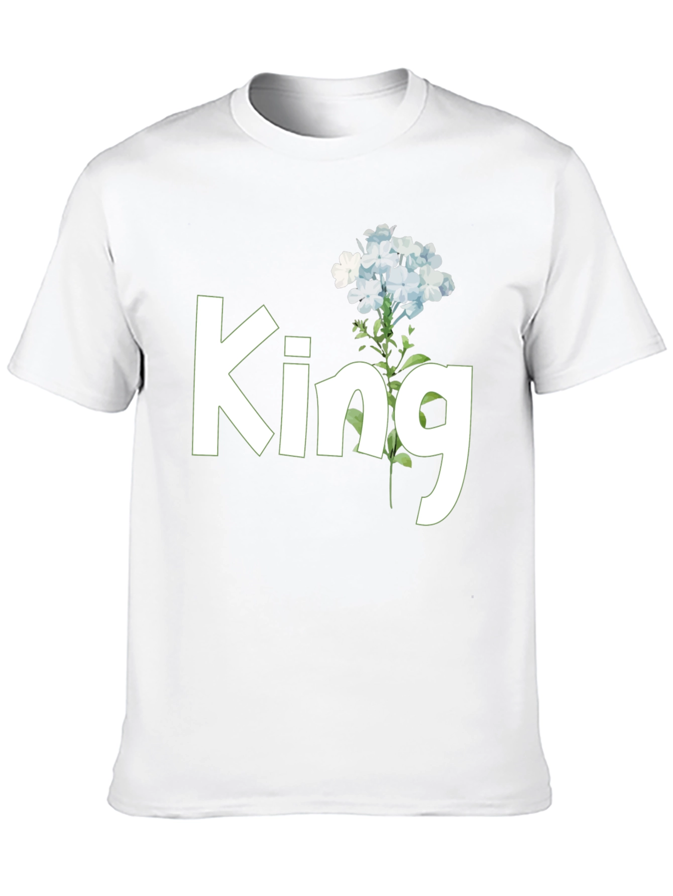 King Floral Graphic Tee - Black Cotton T-Shirt