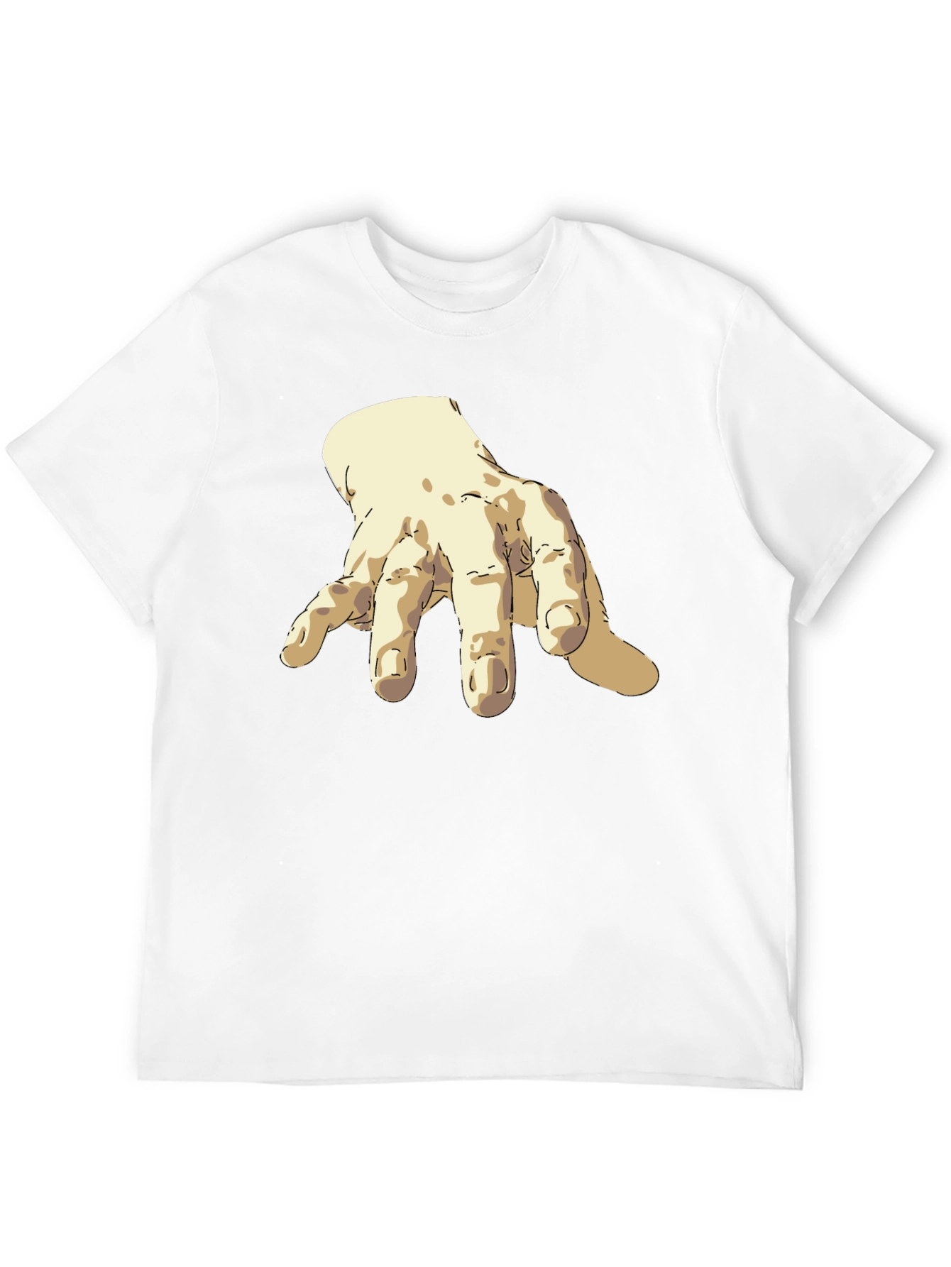 Artistic Hand Graphic Black T-Shirt