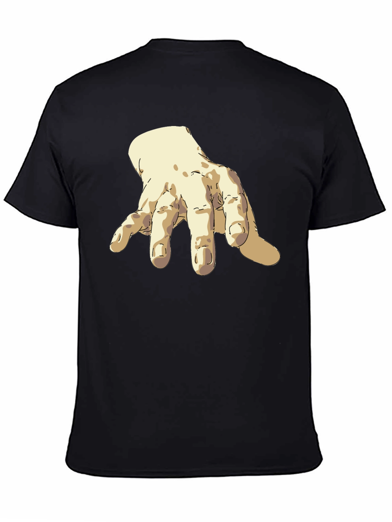 Artistic Hand Graphic Black T-Shirt