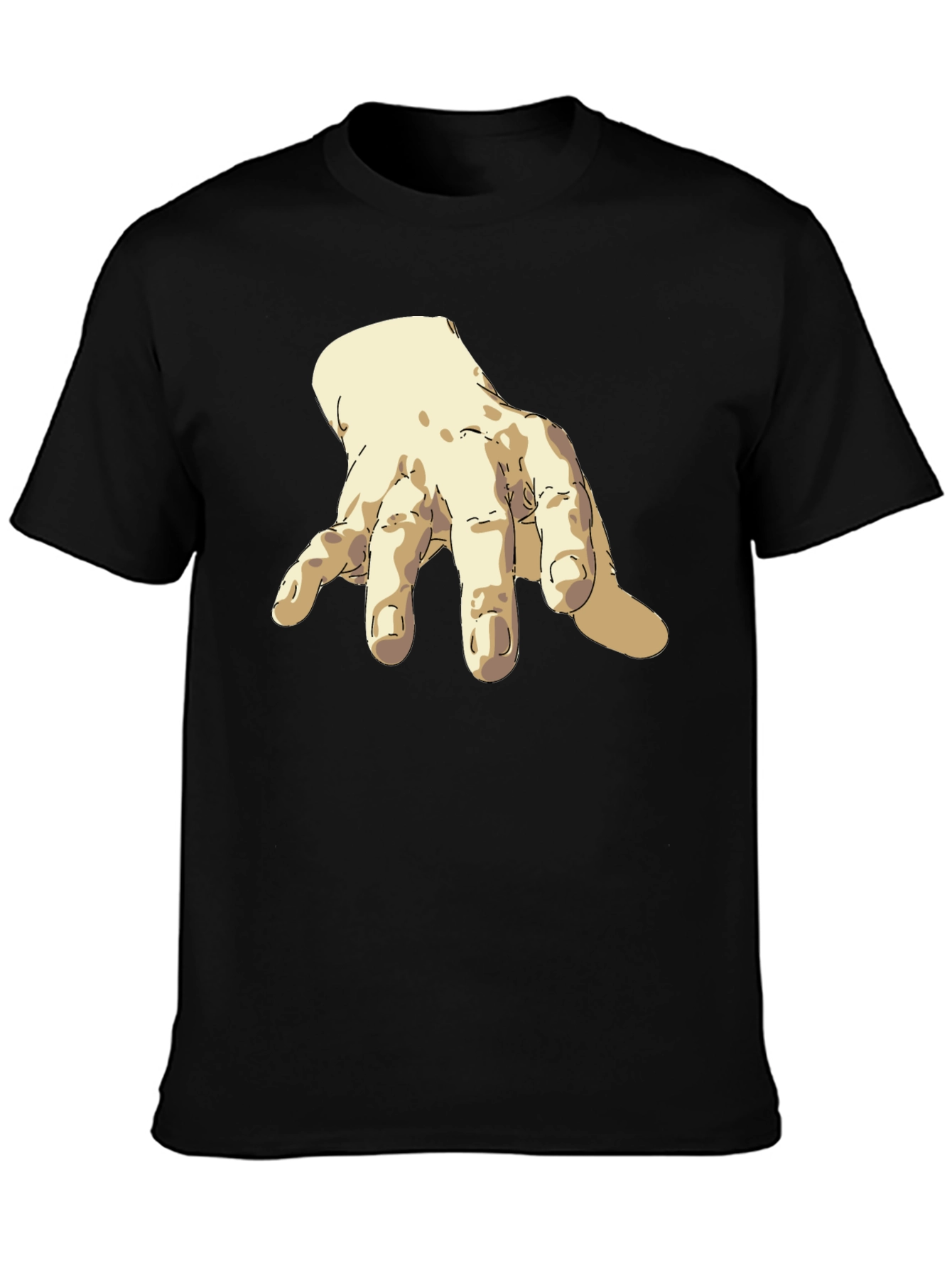Artistic Hand Graphic Black T-Shirt