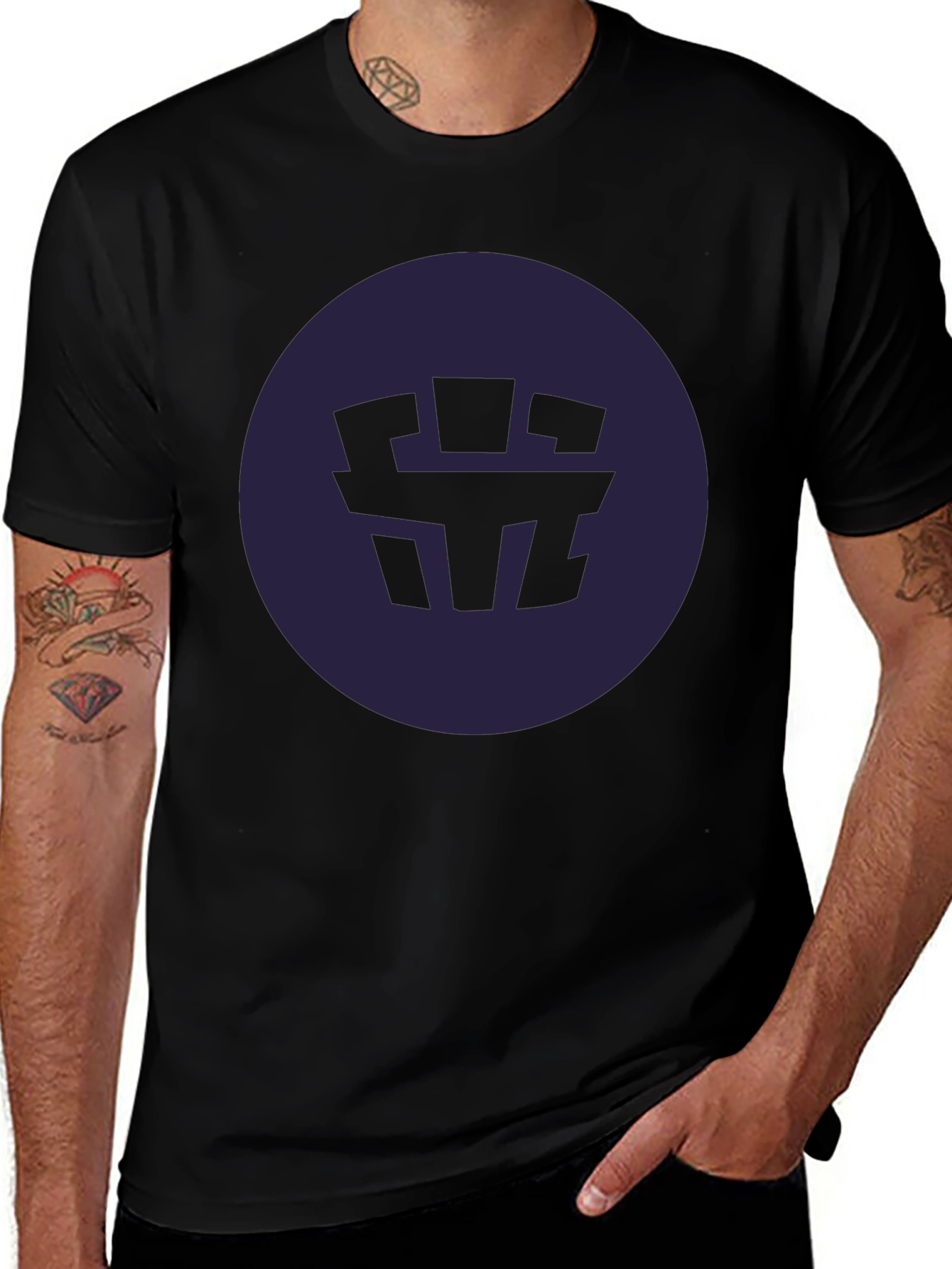 Abstract Symbol Black Graphic Tee