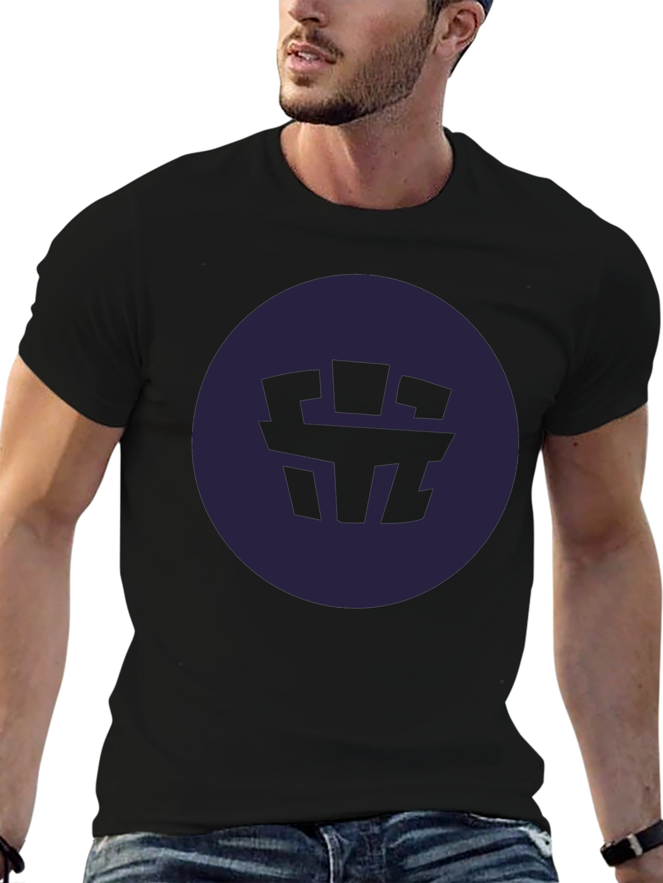 Abstract Symbol Black Graphic Tee