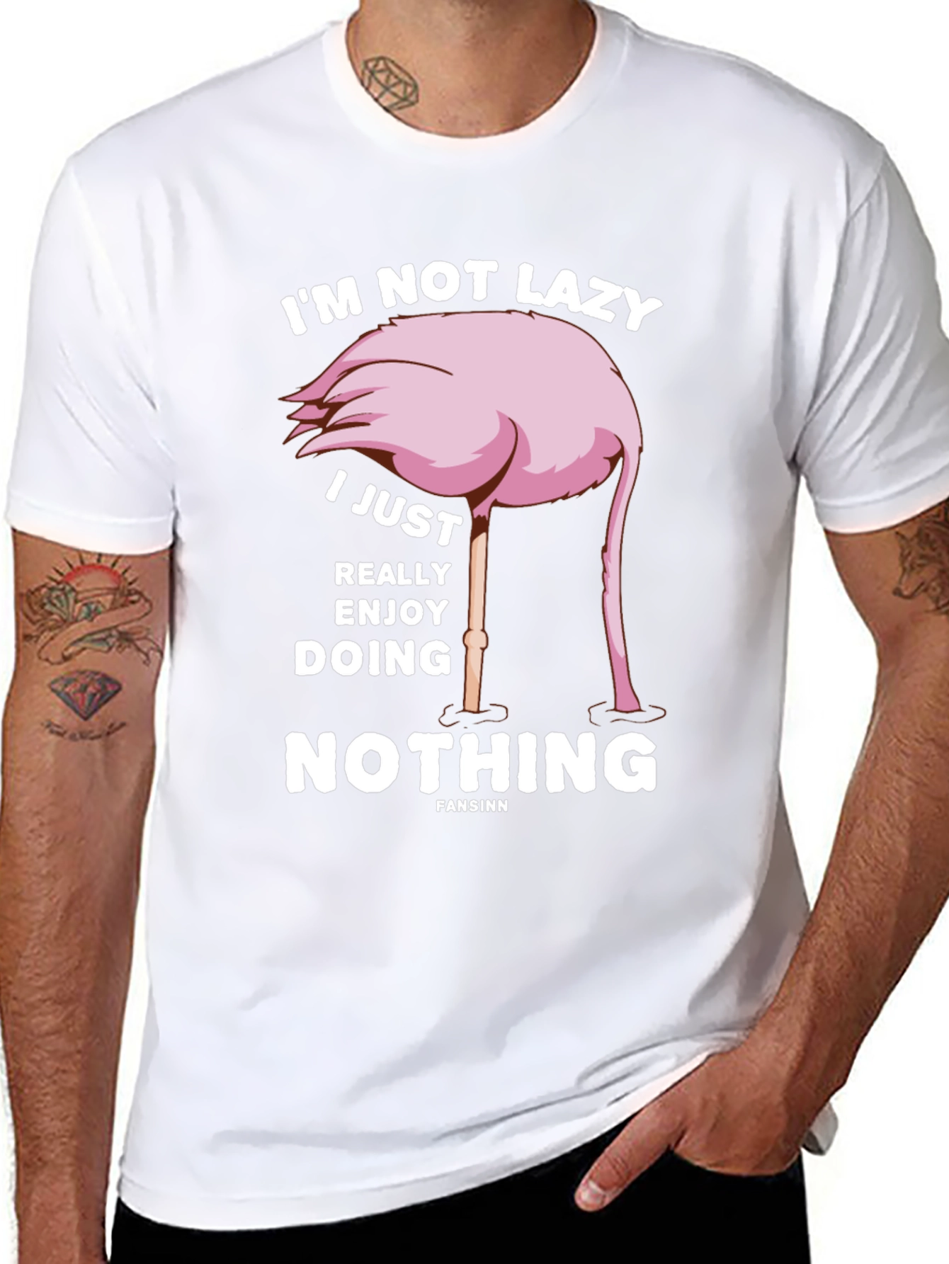 Funny Flamingo Lazy T-Shirt