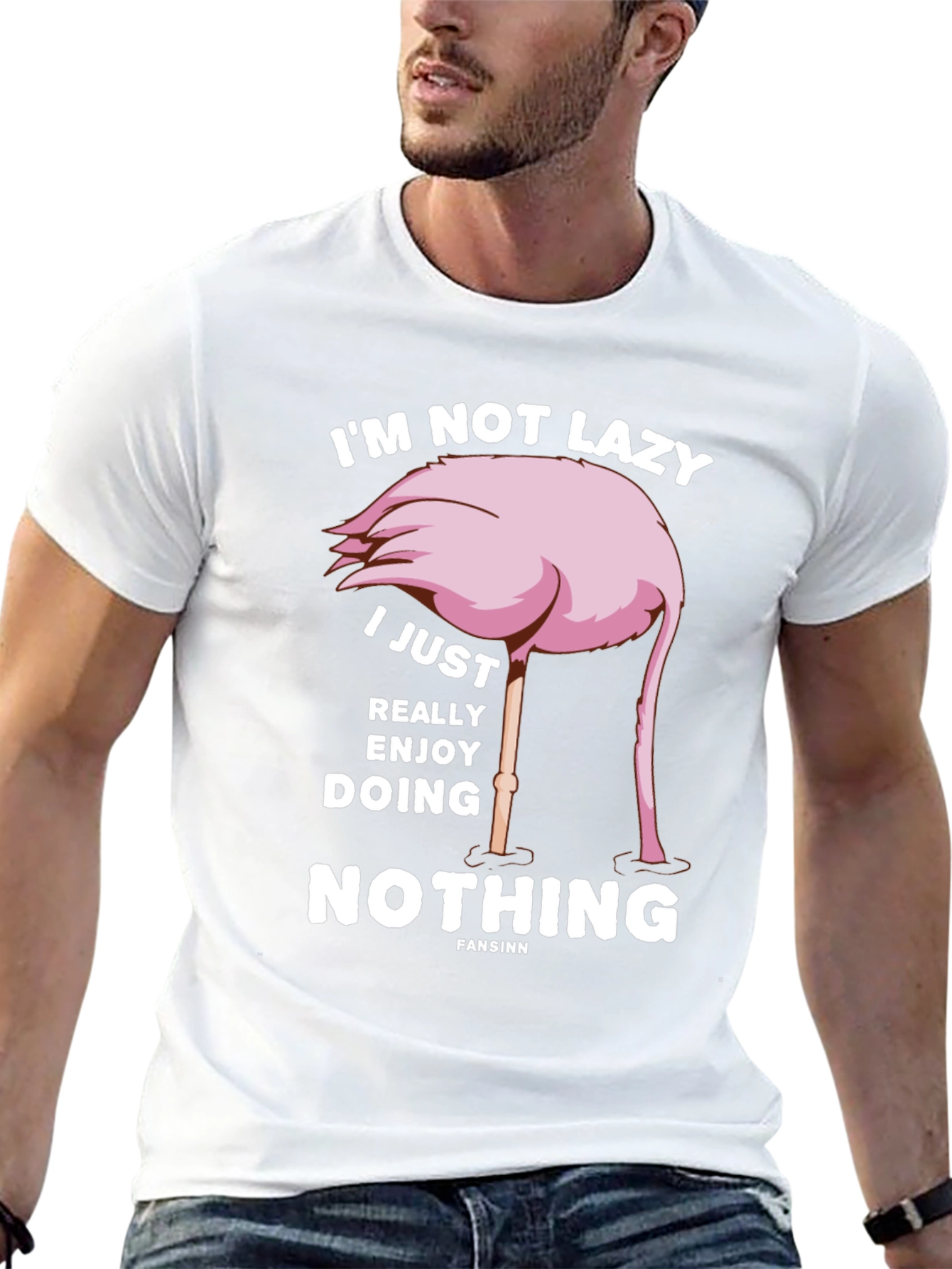 Funny Flamingo Lazy T-Shirt