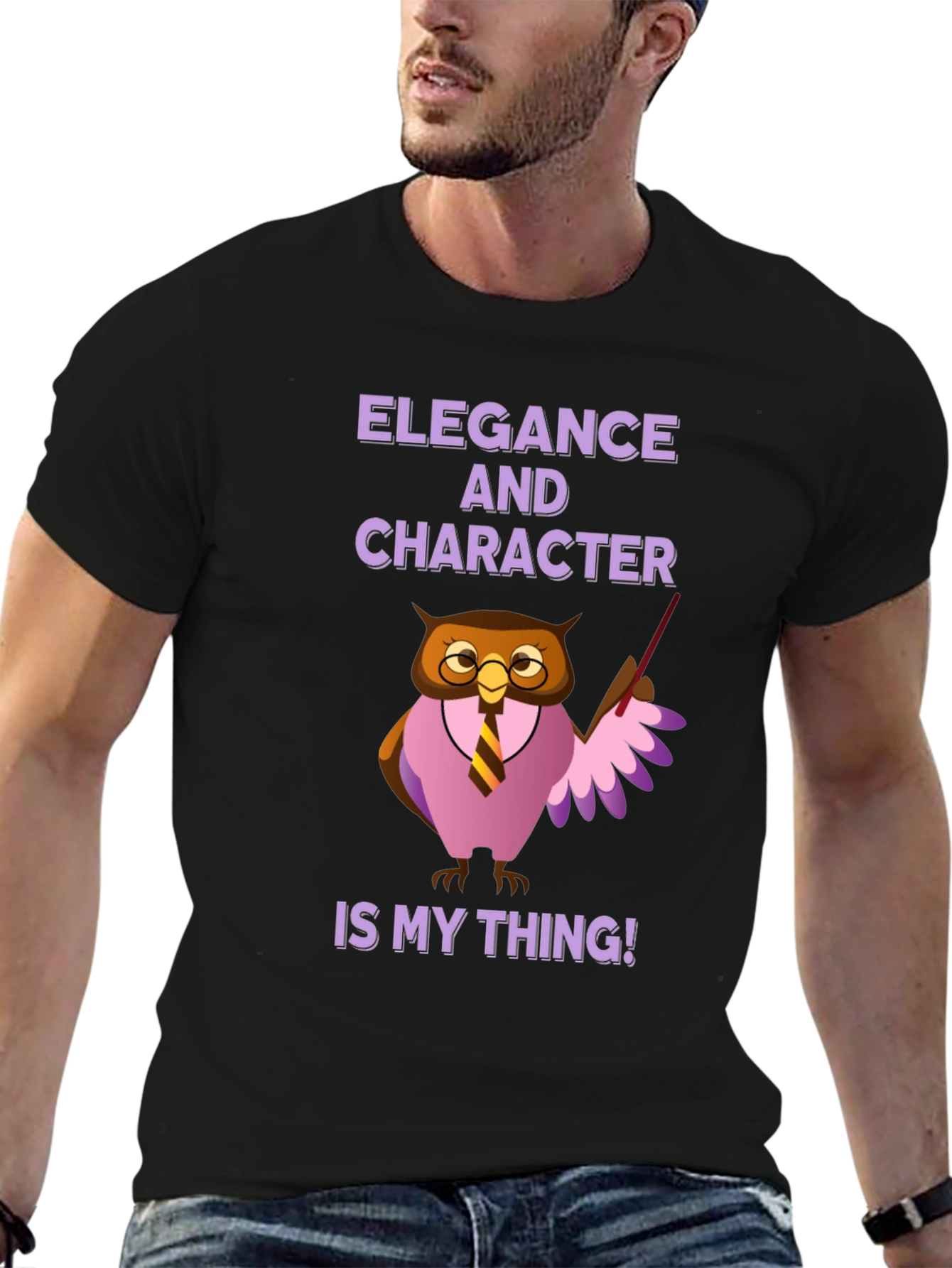 Elegance and Character Owl T-Shirt