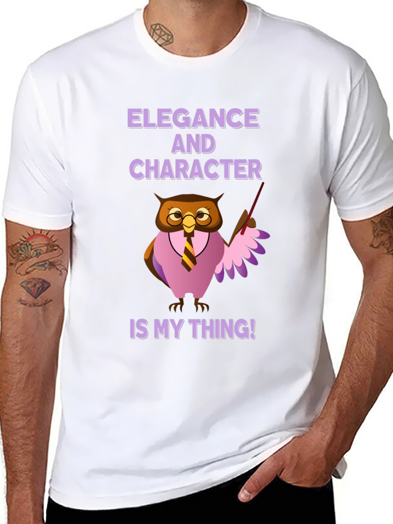 Elegance and Character Owl T-Shirt