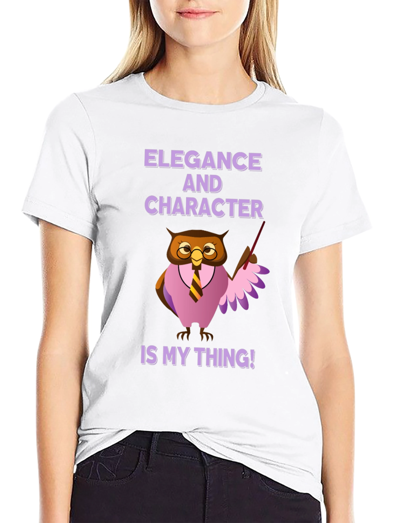 Elegance and Character Owl T-Shirt