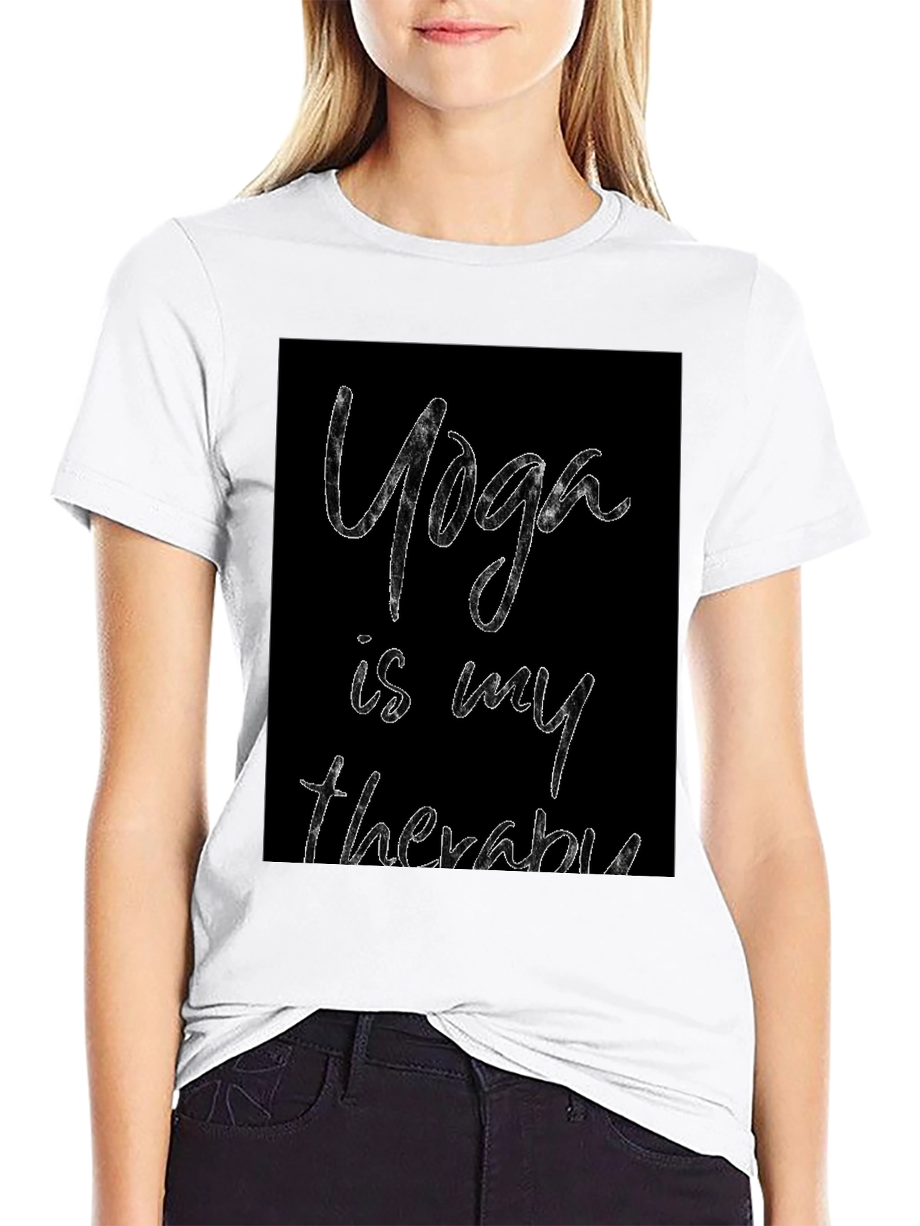 Yoga Therapy Graphic Tee - Black
