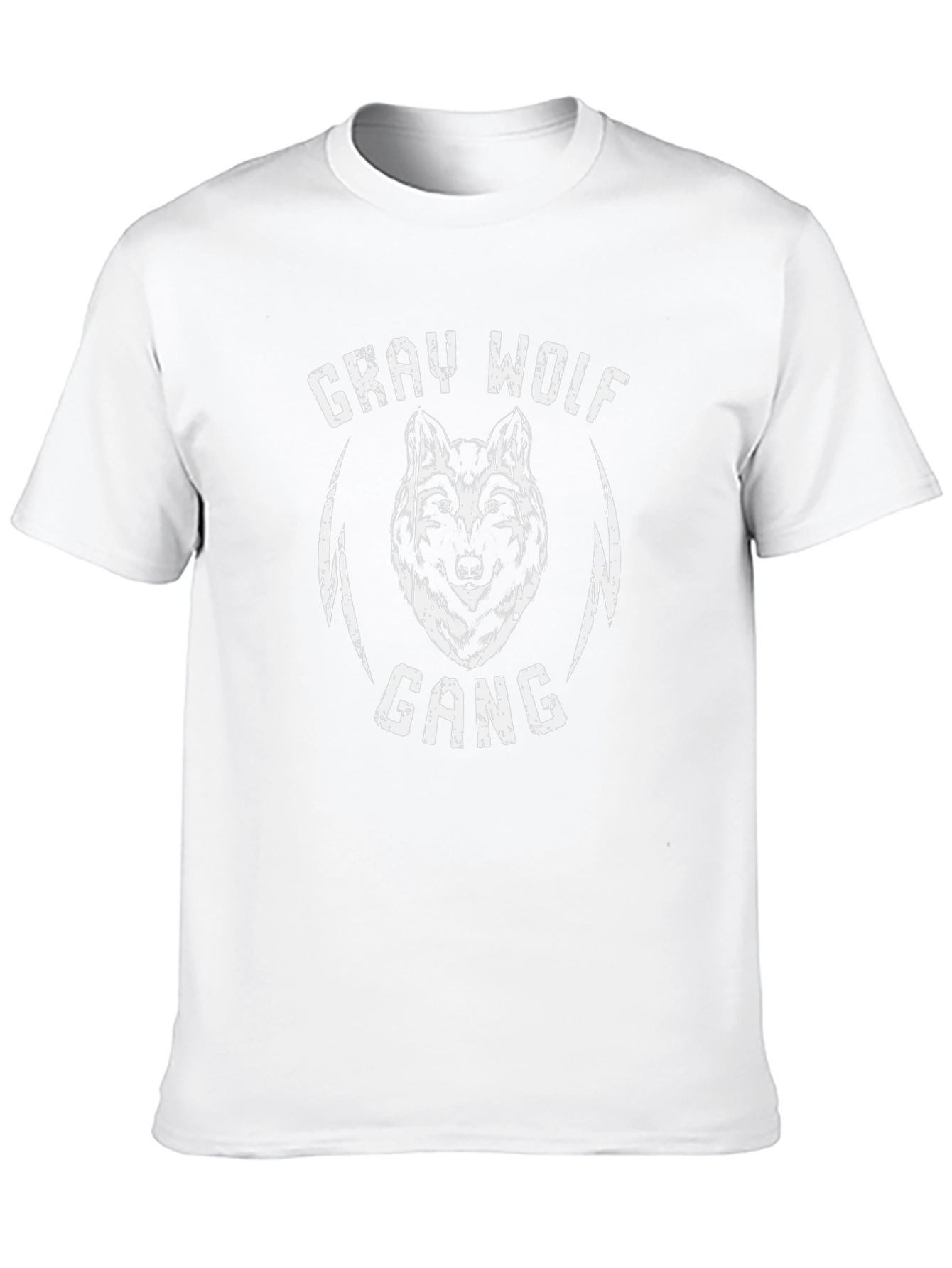 Gray Wolf Gang Black Graphic T-Shirt