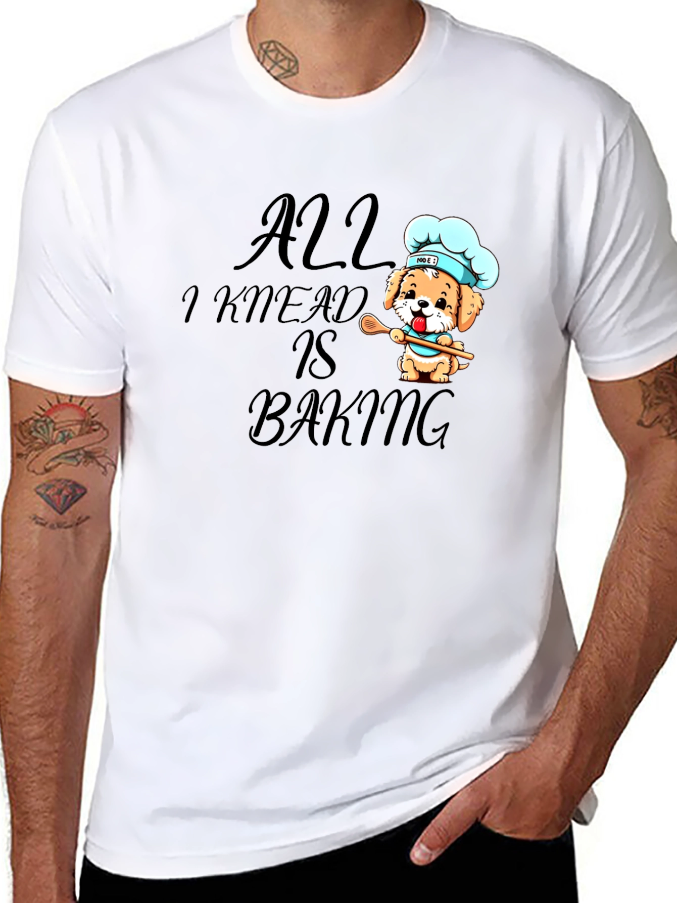 All I Knead is Baking Black Graphic Tee