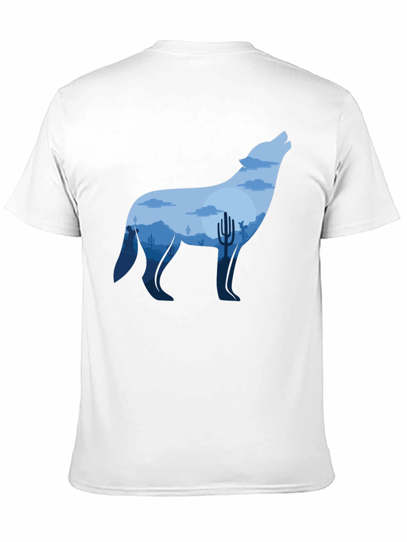 Wolf Desert Graphic Tee - Mens Black T-Shirt