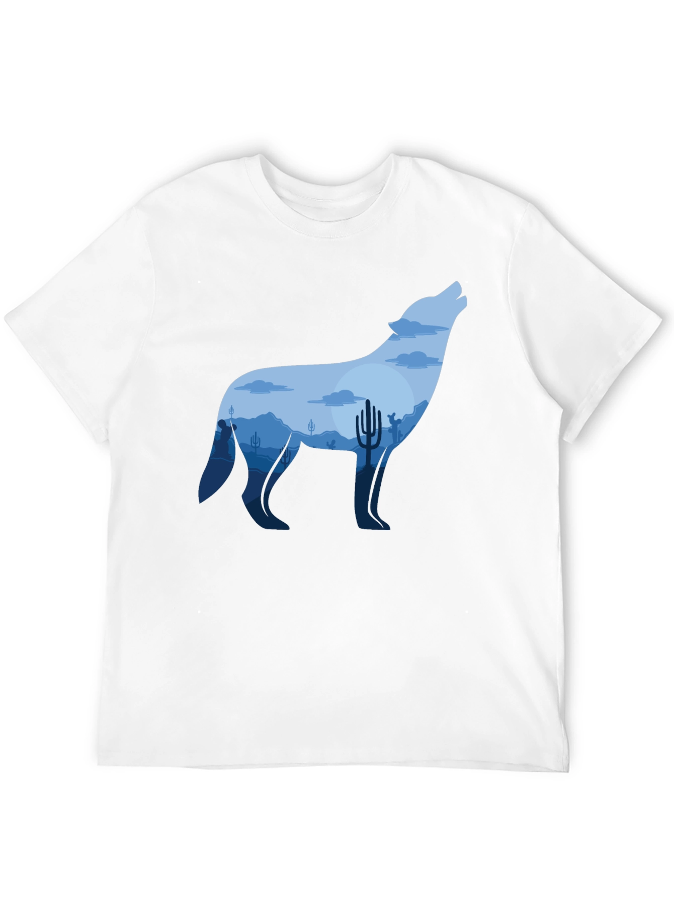 Wolf Desert Graphic Tee - Mens Black T-Shirt