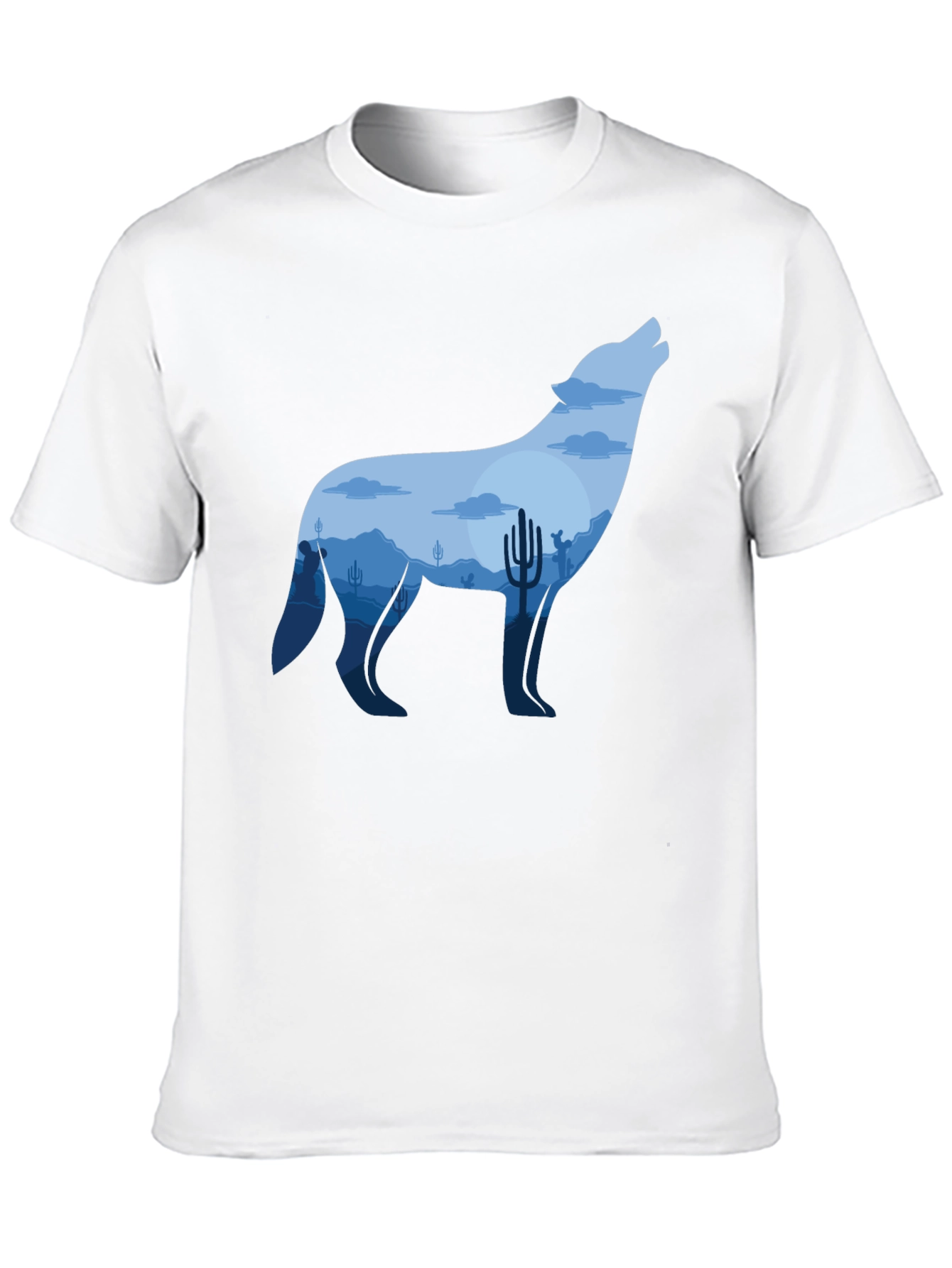 Wolf Desert Graphic Tee - Mens Black T-Shirt