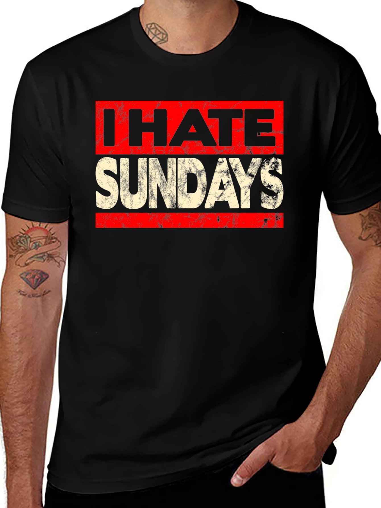 I Hate Sundays Graphic Tee - Funny Weekend T-Shirt