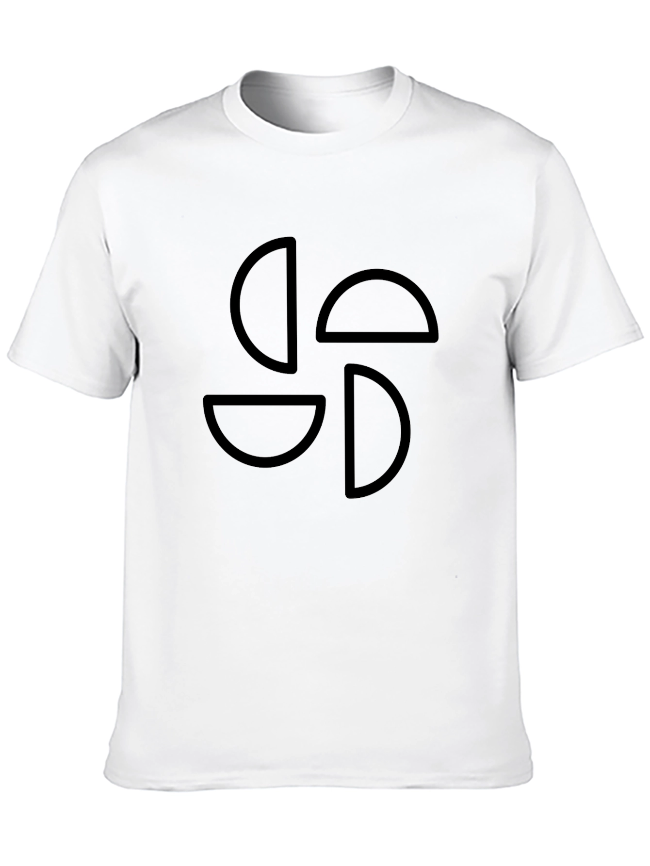 Black Lauburu T-Shirt: Basque Cross Symbol Tee