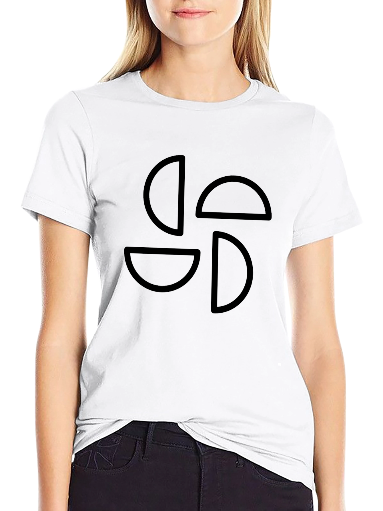 Black Lauburu T-Shirt: Basque Cross Symbol Tee