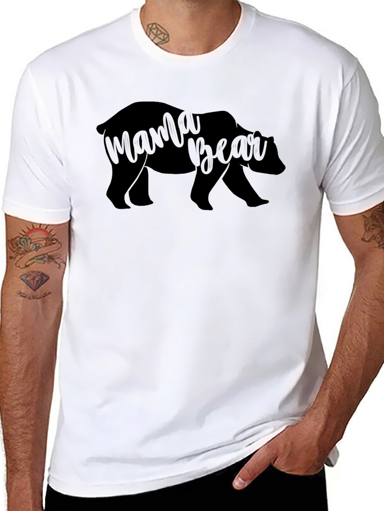 Mama Bear Graphic Tee - Soft Cotton Comfort