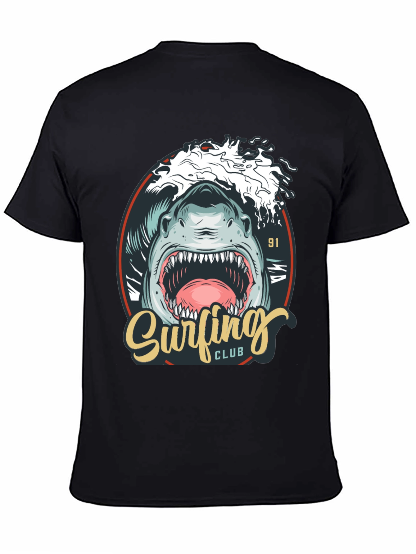 Surfing Club Shark Graphic T-Shirt